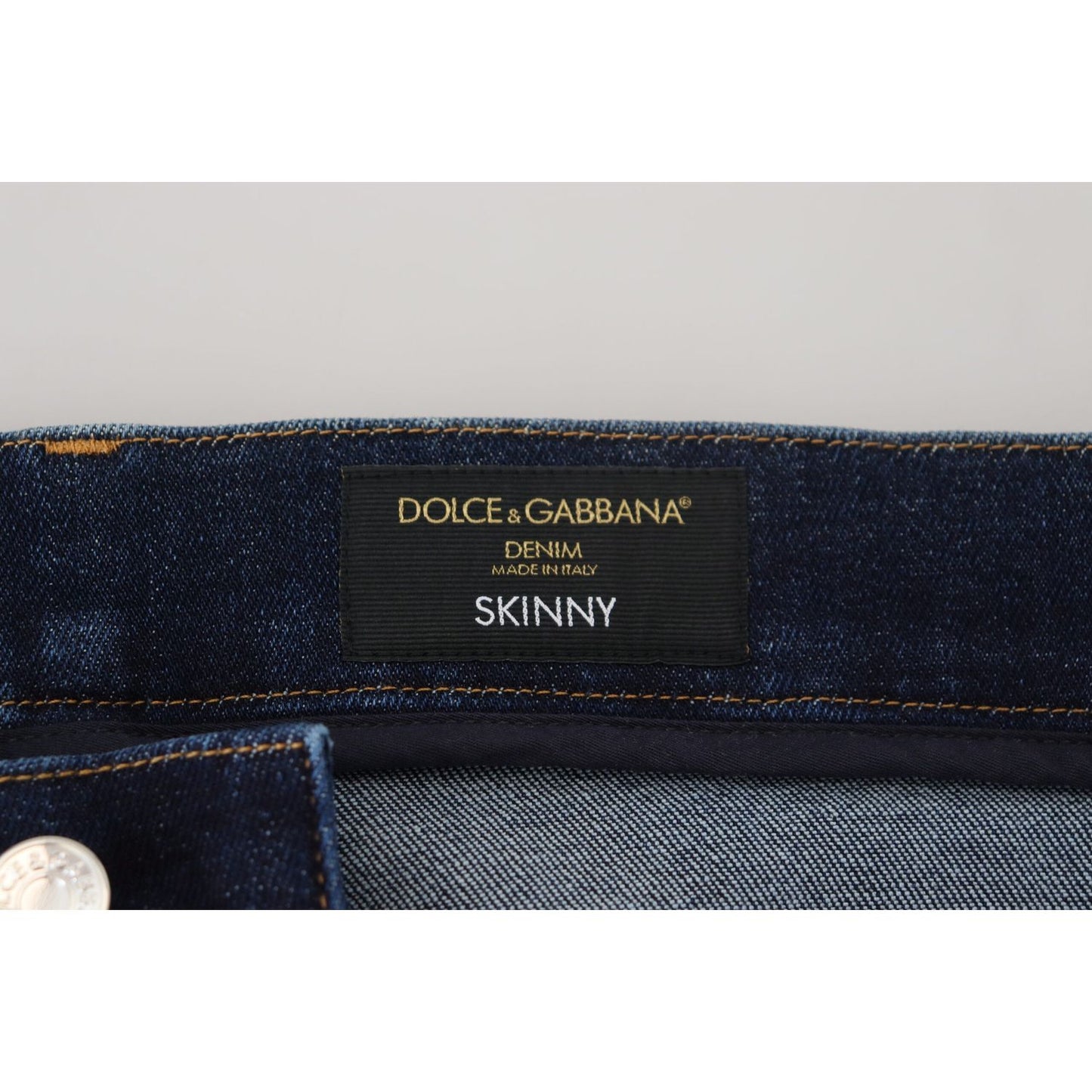 Dolce & Gabbana Elegant Slim Fit Dark Blue Denim Jeans Dolce & Gabbana Dark Slate Gray
