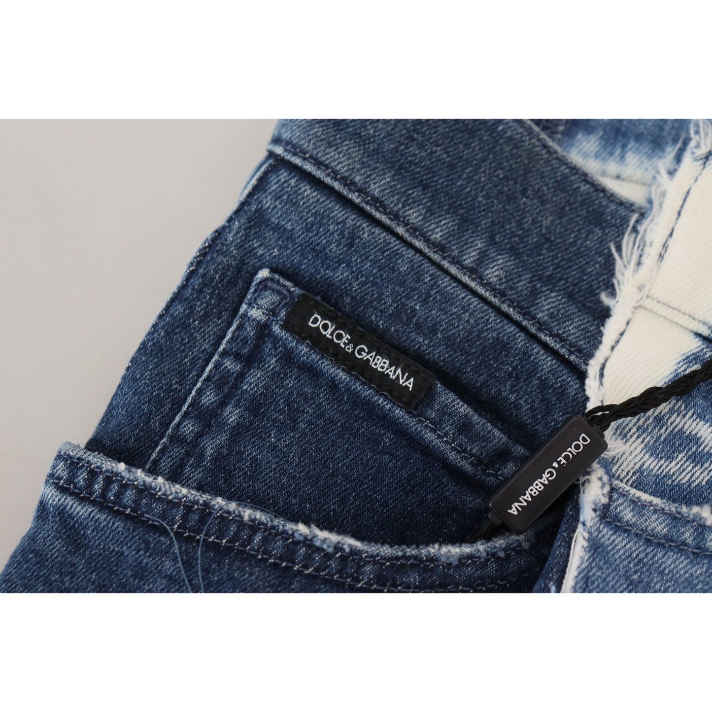 Dolce & Gabbana Elegant Loose Fit Denim Pants with Unique Print Dolce & Gabbana Gray