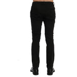 Costume National Black Slim Fit Cotton Stretch Pants SIG60460-5