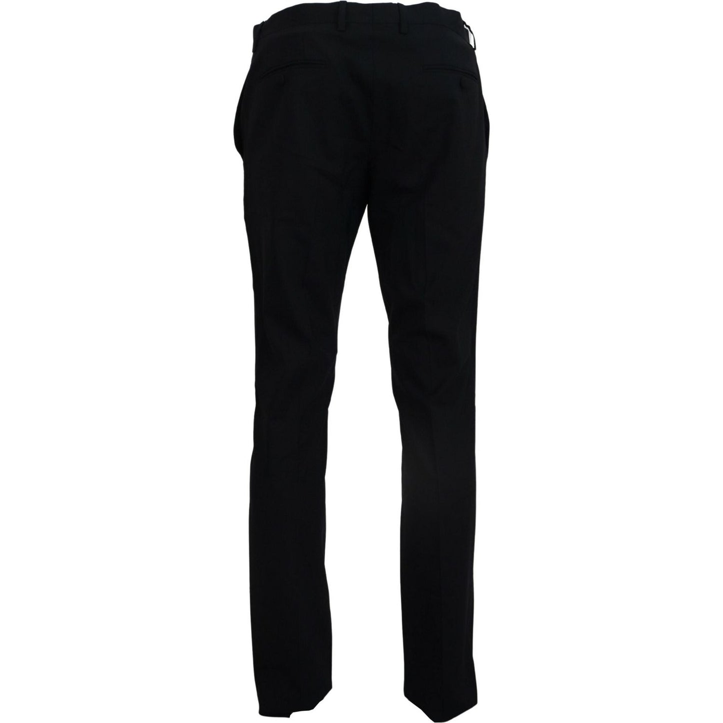 Dolce & Gabbana Elegant Slim Fit Dress Pants in Blue Dolce & Gabbana Black
