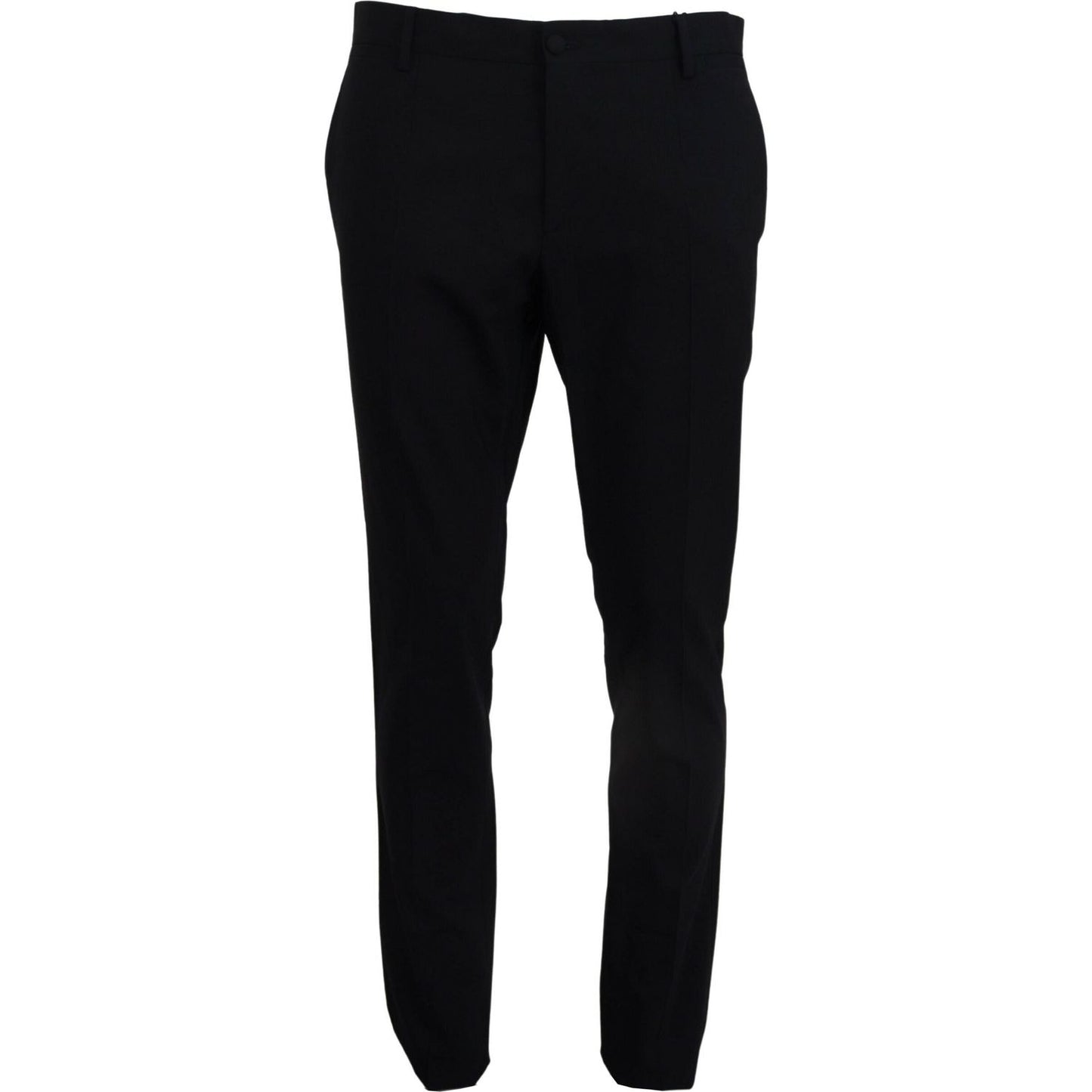 Dolce & Gabbana Elegant Slim Fit Dress Pants in Blue Dolce & Gabbana Black