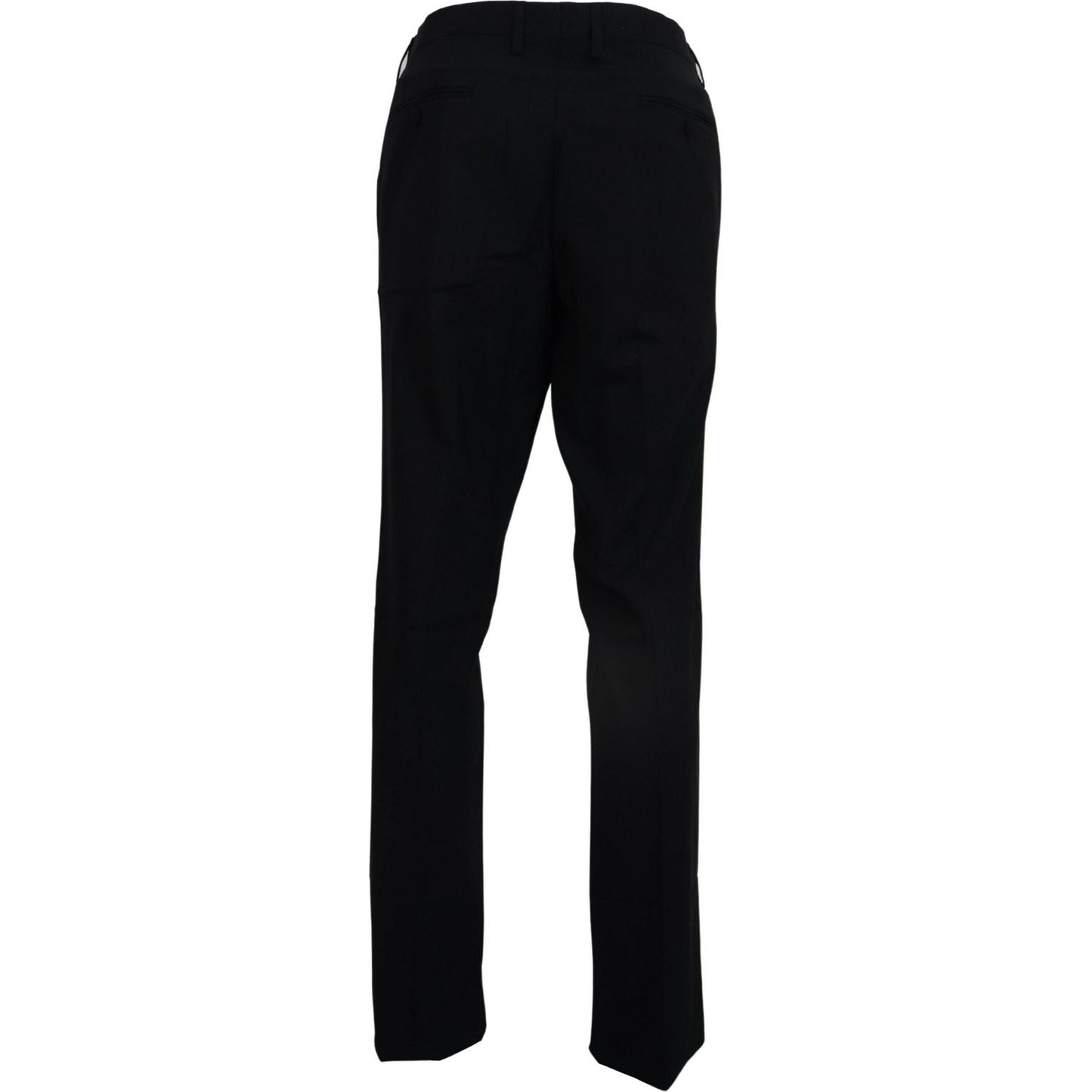 Dolce & Gabbana Elegant Slim Fit Wool Blend Trousers Dolce & Gabbana Black