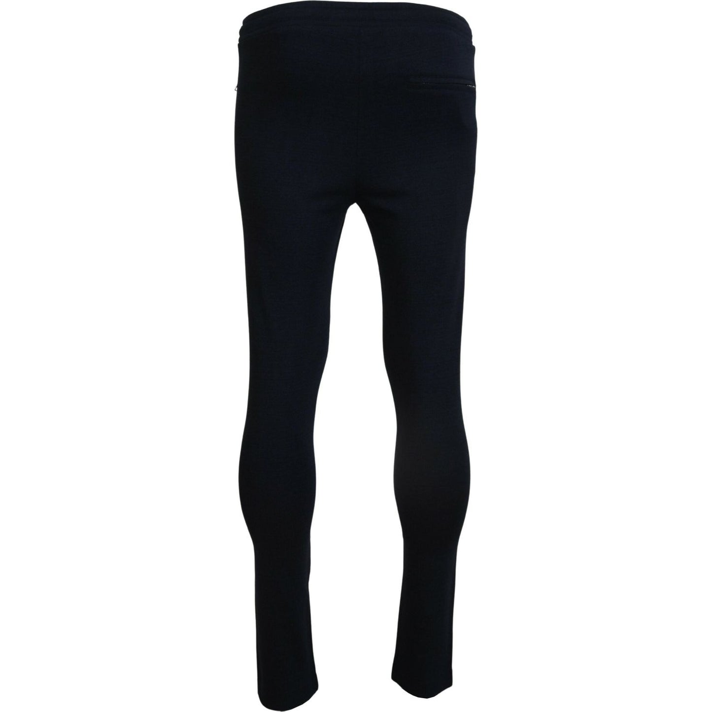 Dolce & Gabbana Elegant Blue Casual Track Sweatpants Dolce & Gabbana Black