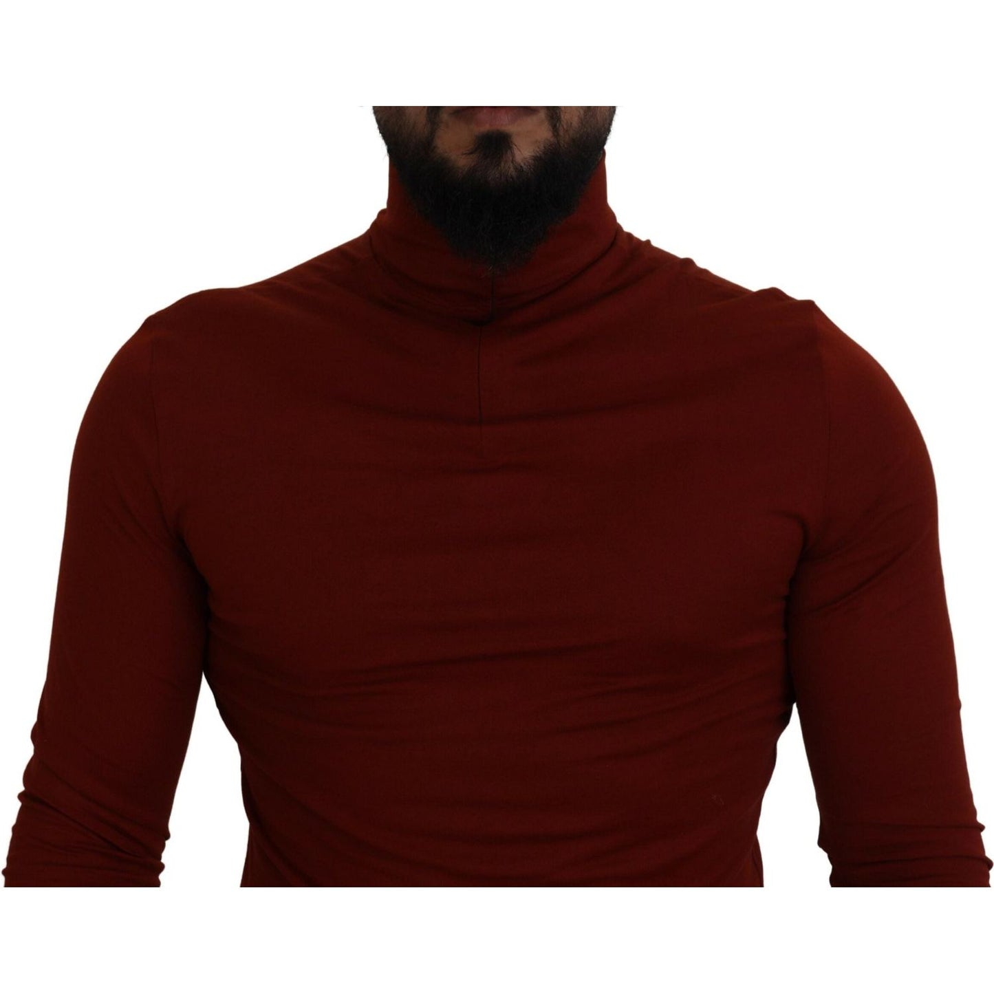 Dolce & Gabbana Elegant Maroon Collar Zip Sweater Dolce & Gabbana Black