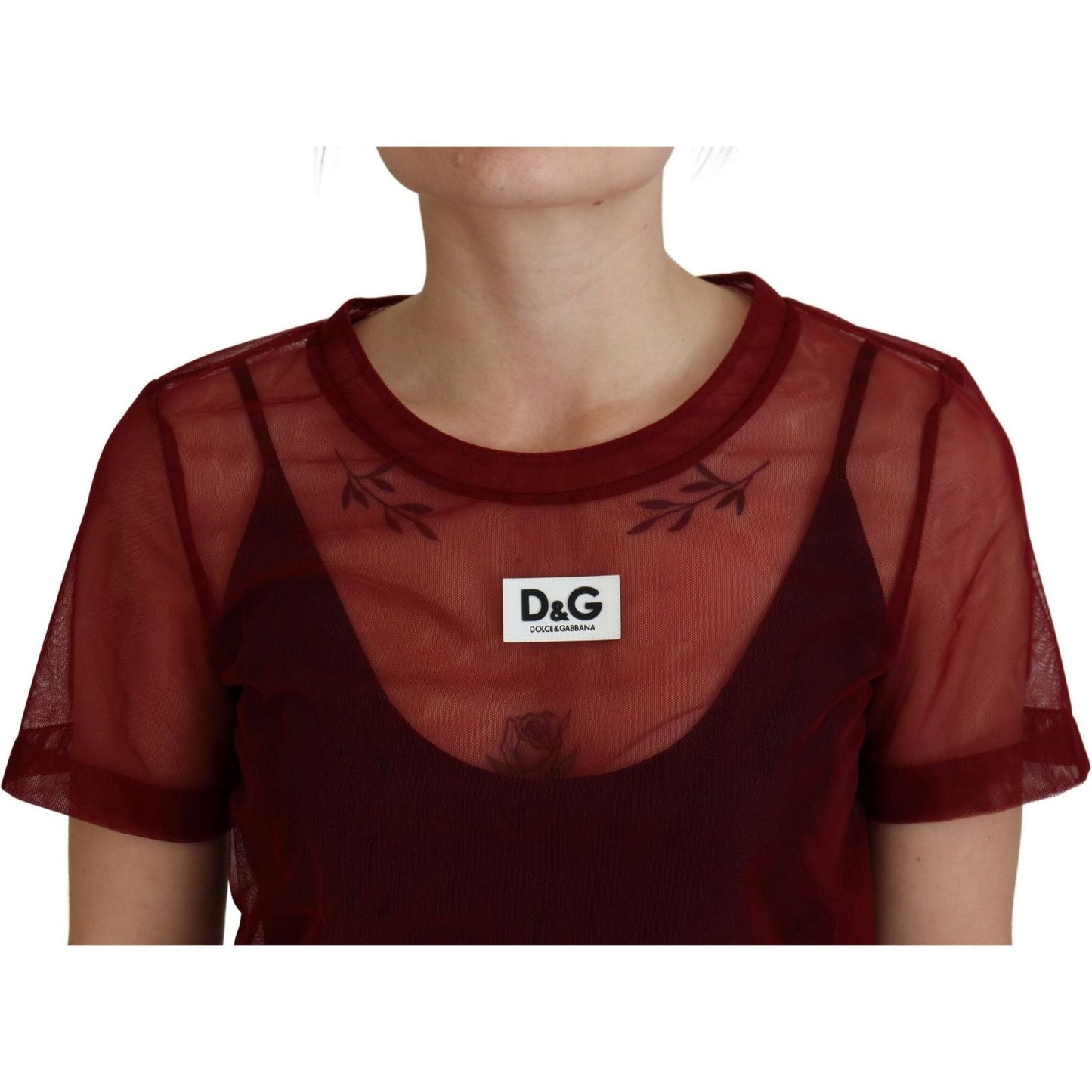 Dolce & Gabbana Maroon Mini Shift Dress - Italian Elegance Dolce & Gabbana Dark Red