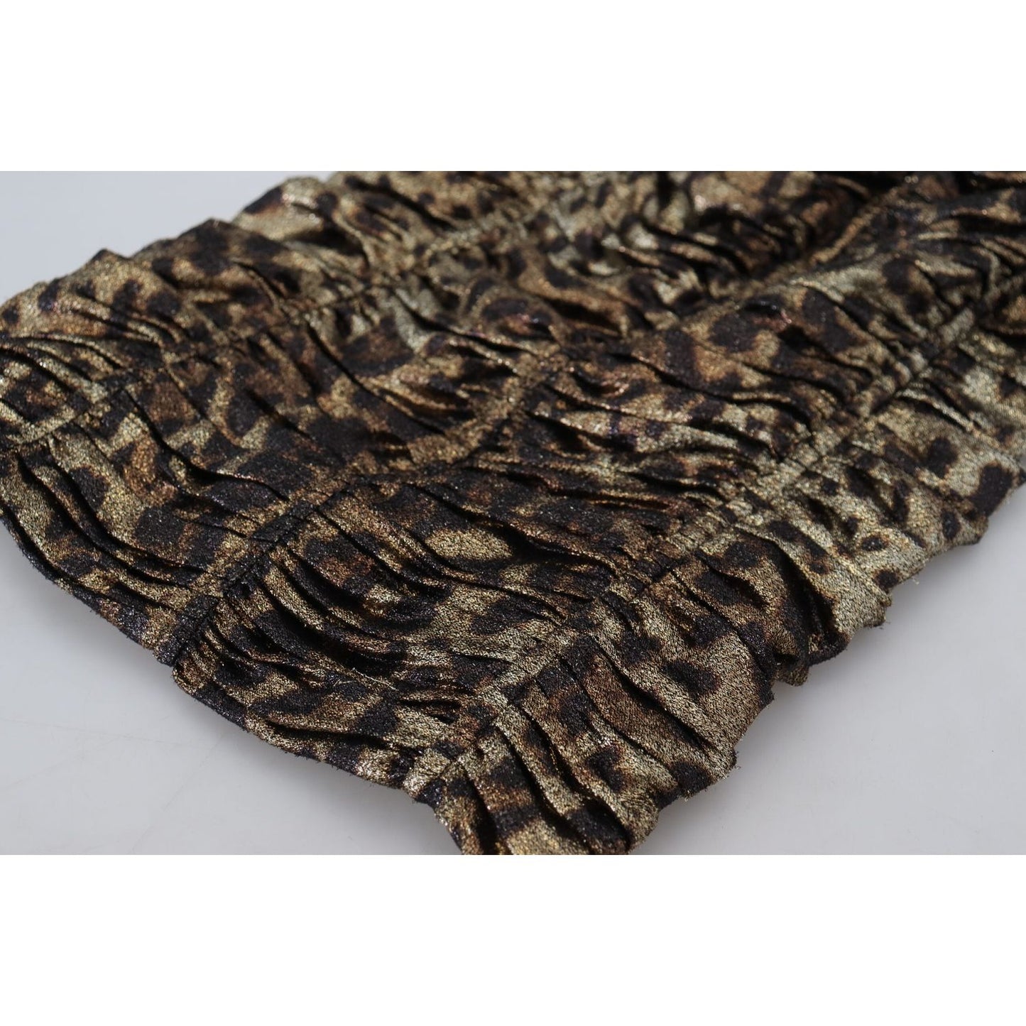 Dolce & Gabbana Elegant Leopard Print Midi Bodycon Dress Dolce & Gabbana Dark Slate Gray