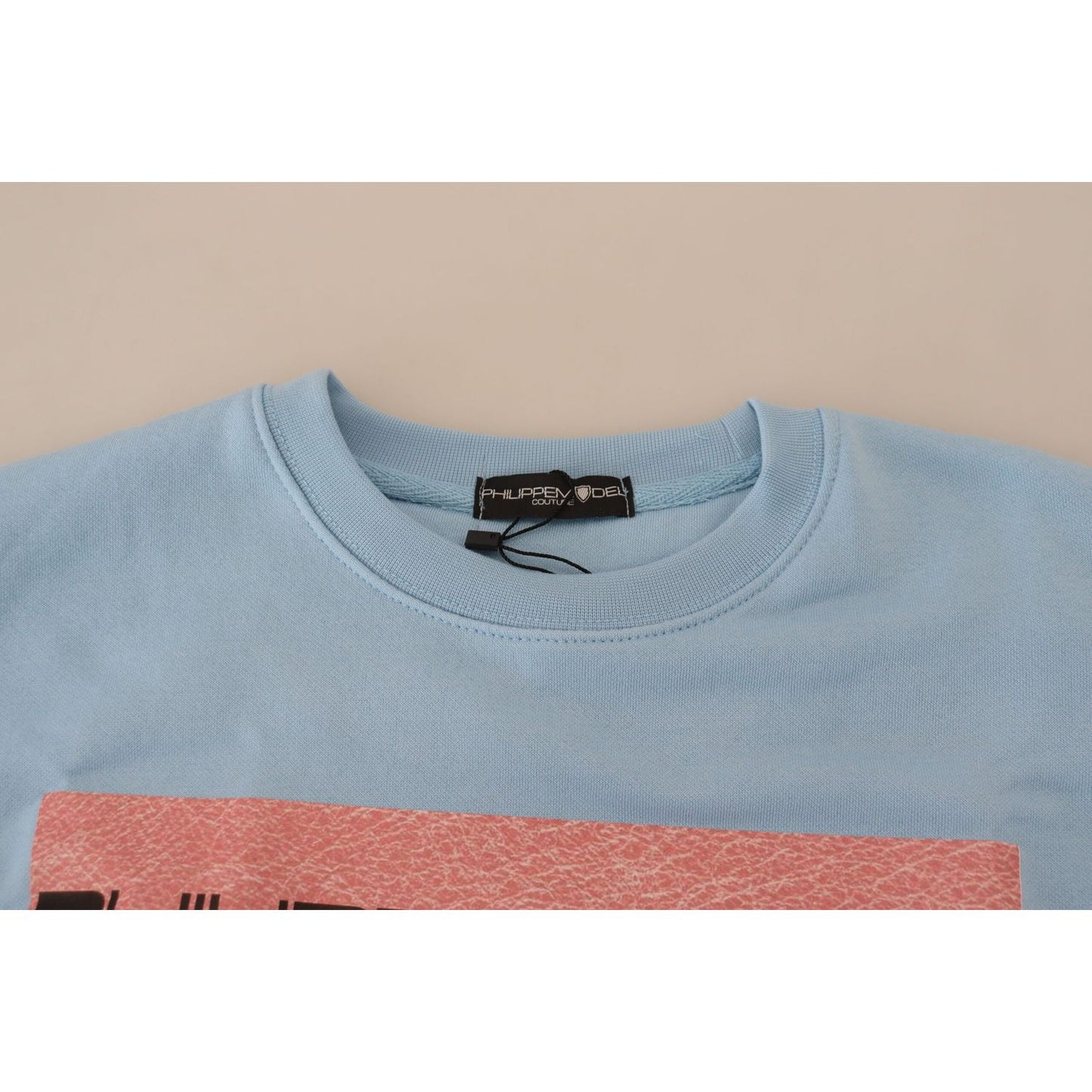 Philippe Model Elegant Light Blue Long Sleeve Sweater Philippe Model Dark Gray
