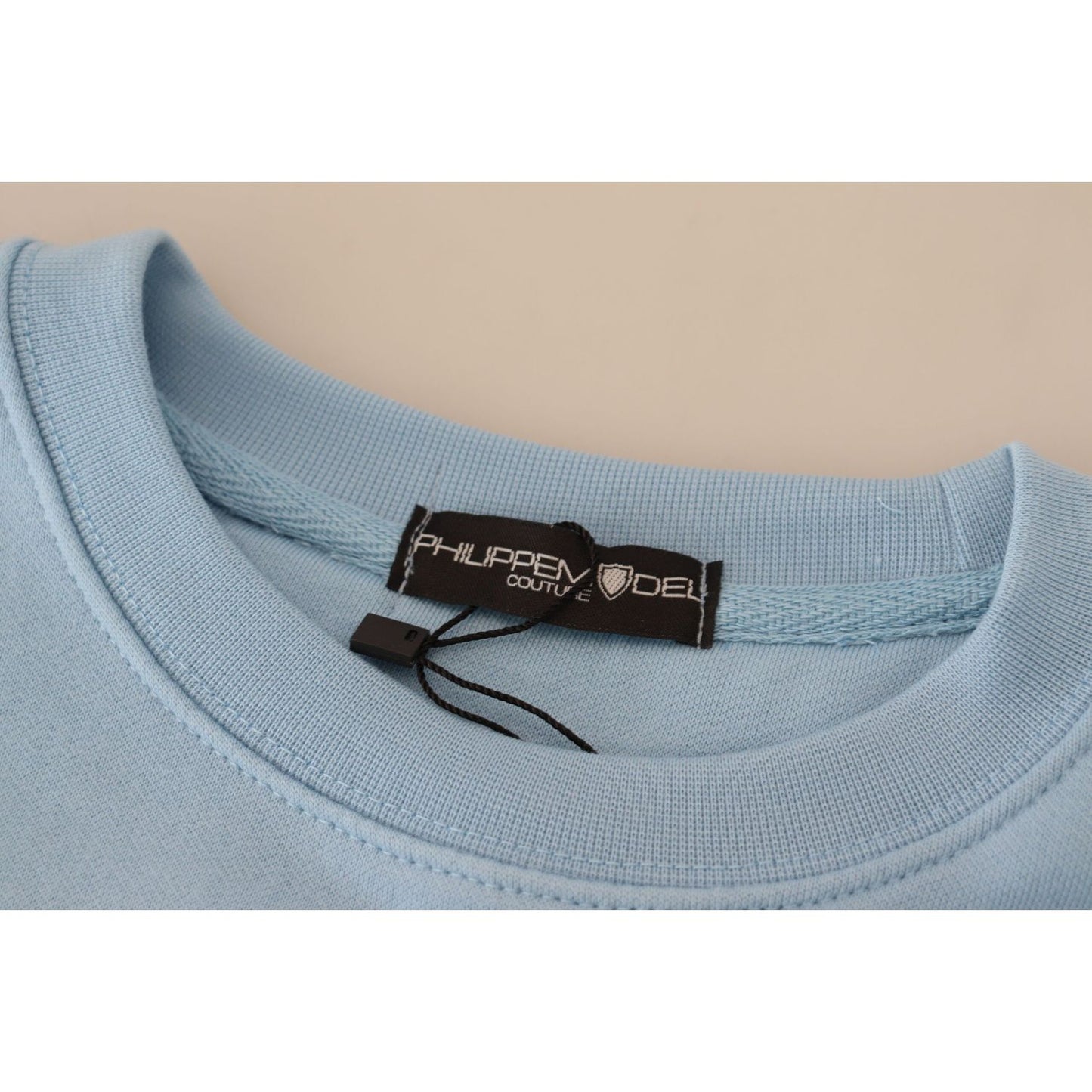 Philippe Model Elegant Light Blue Long Sleeve Sweater Philippe Model Dark Gray