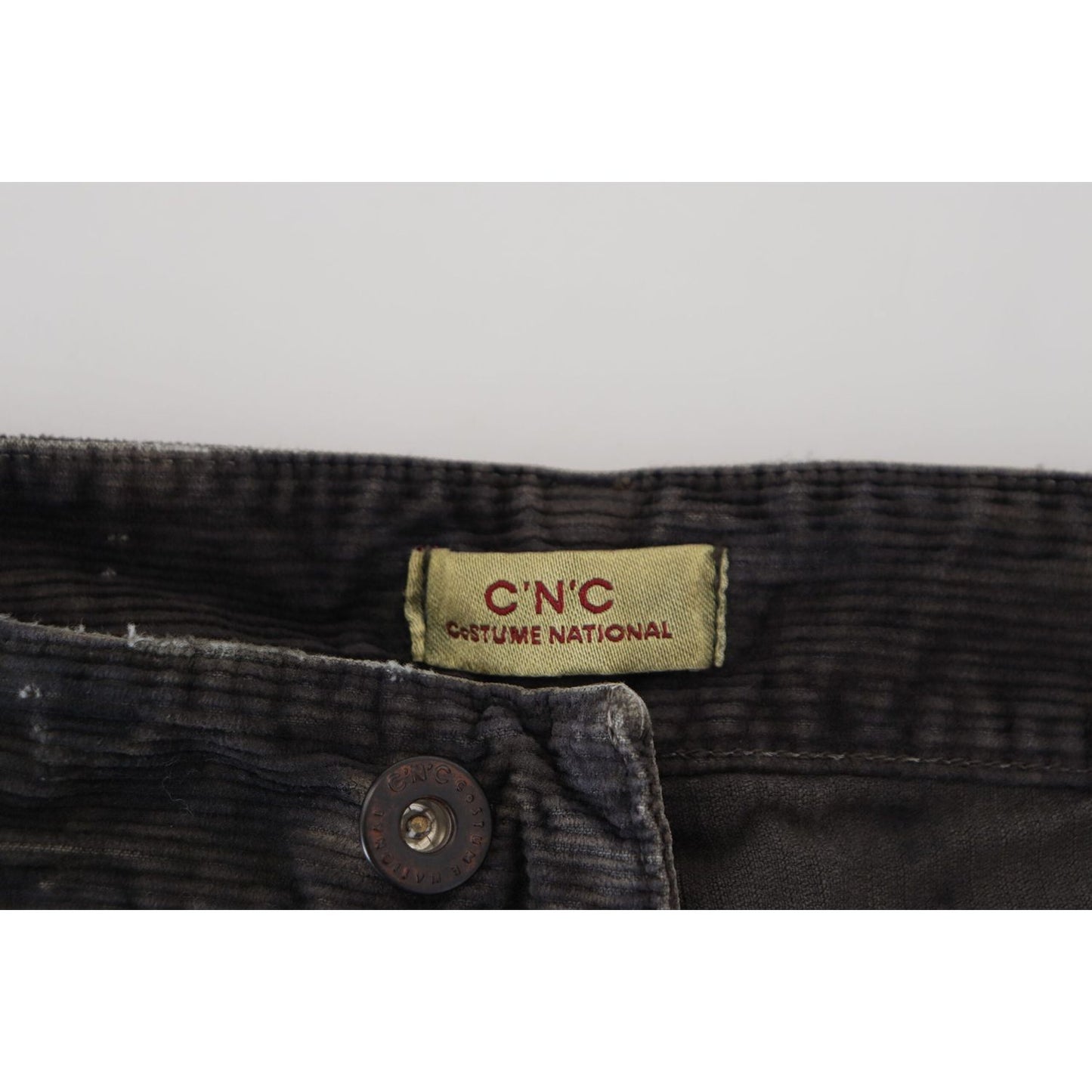 Costume National Stylish Gray Corduroy Denim Jeans Costume National Black