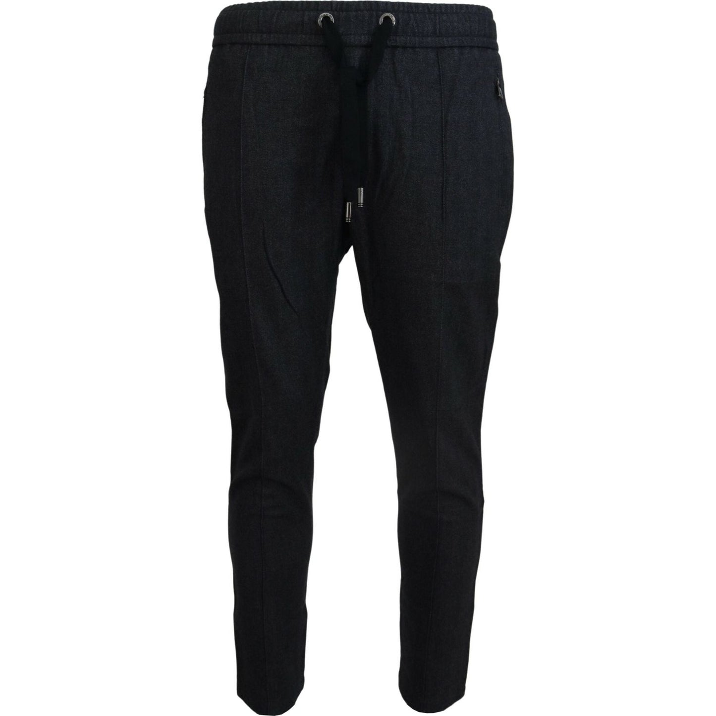 Dolce & Gabbana Elegant Grey Cotton Joggers for Men Dolce & Gabbana Black