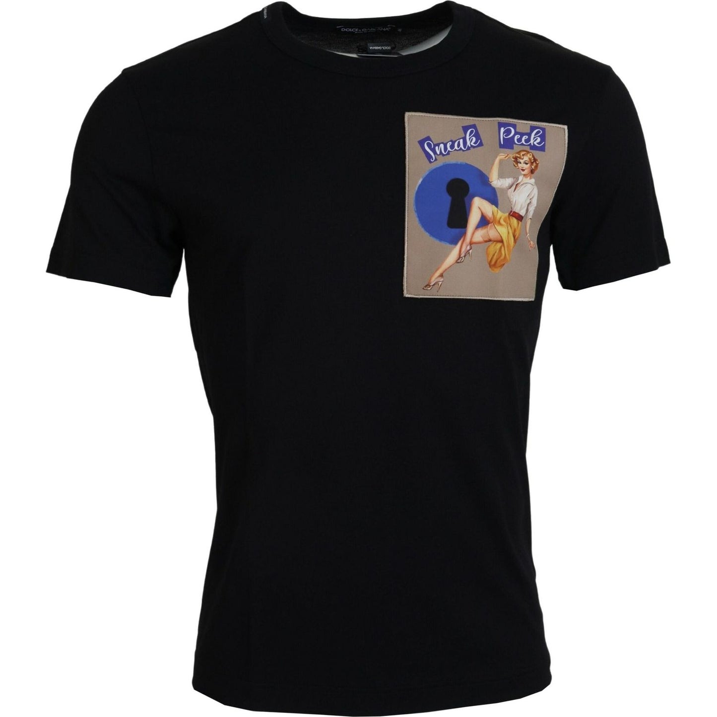 Dolce & Gabbana Chic Black Cotton Tee for the Modern Man Dolce & Gabbana Black