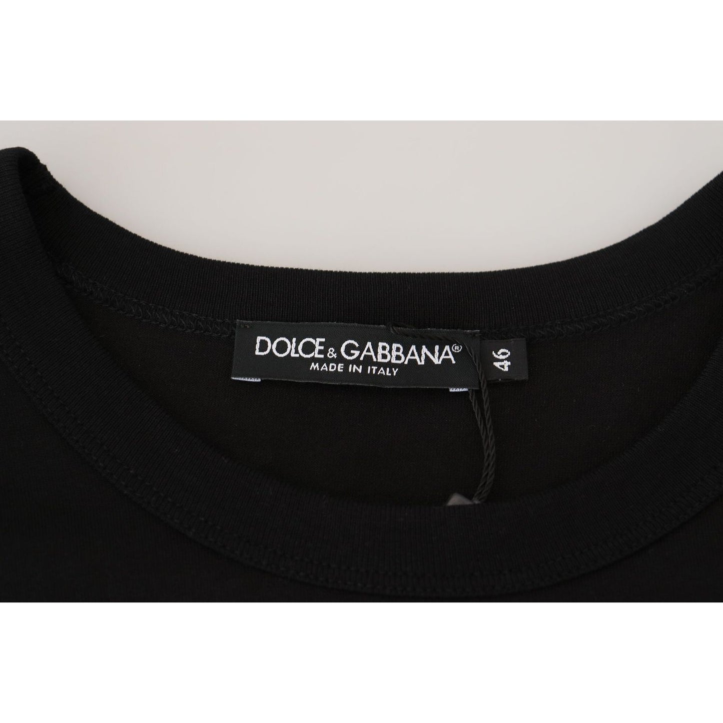 Dolce & Gabbana Chic Black Cotton Tee for the Modern Man Dolce & Gabbana Black