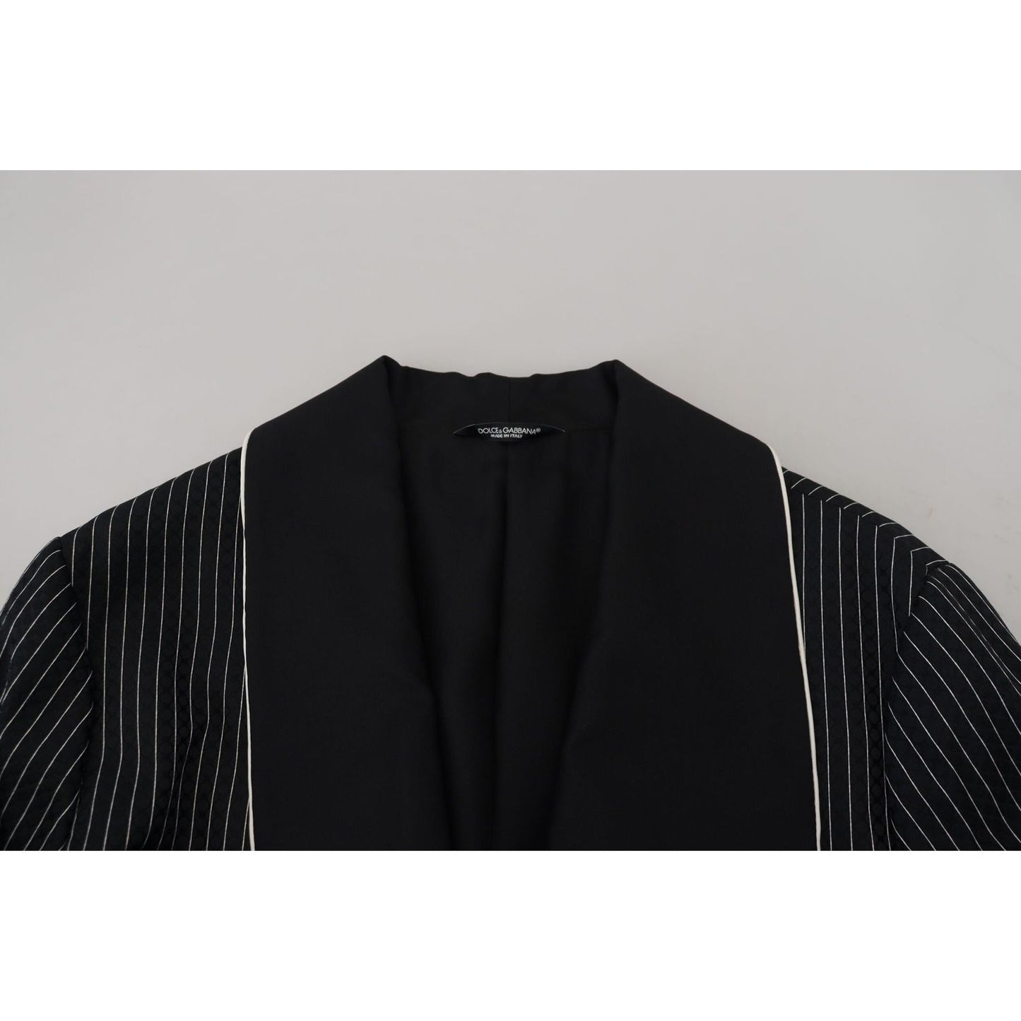 Dolce & Gabbana Elegant Silk-Lined Robe Jacket Dolce & Gabbana Gray