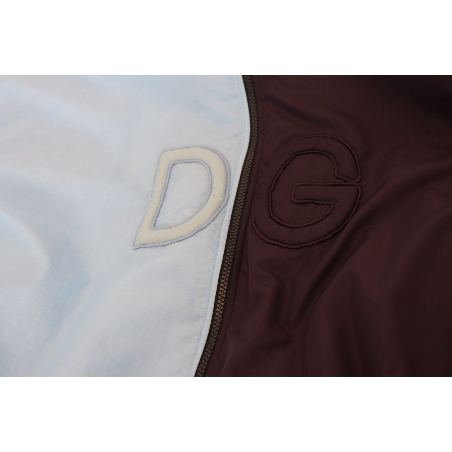 Dolce & Gabbana Elegant Hooded Blue Jacket - Full Zipper Closure Dolce & Gabbana Gray