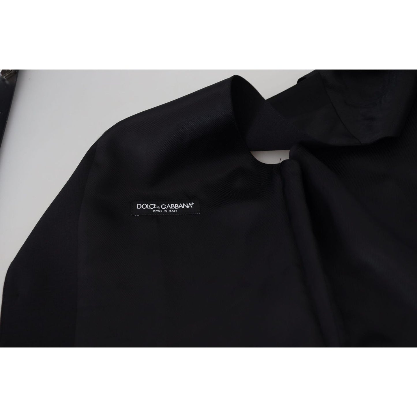 Dolce & Gabbana Elegant Black Formal Dress Vest Dolce & Gabbana Gray