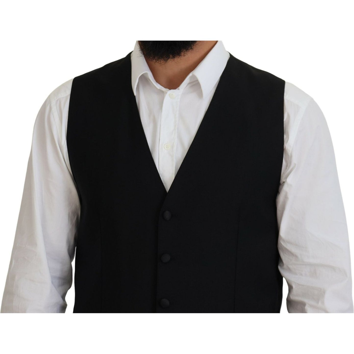 Dolce & Gabbana Elegant Single Breasted Formal Vest Dolce & Gabbana Gray