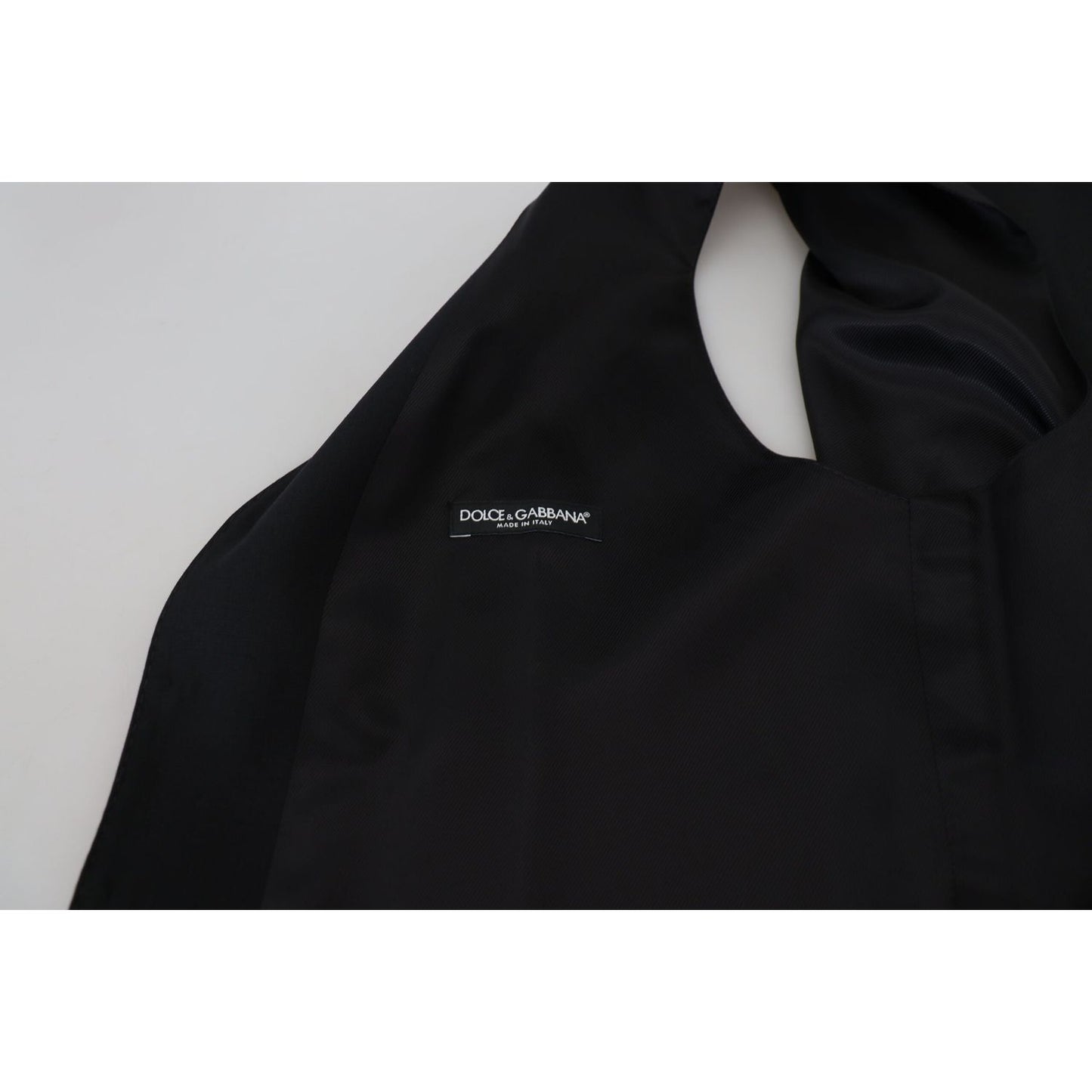 Dolce & Gabbana Elegant Single Breasted Formal Vest Dolce & Gabbana Black