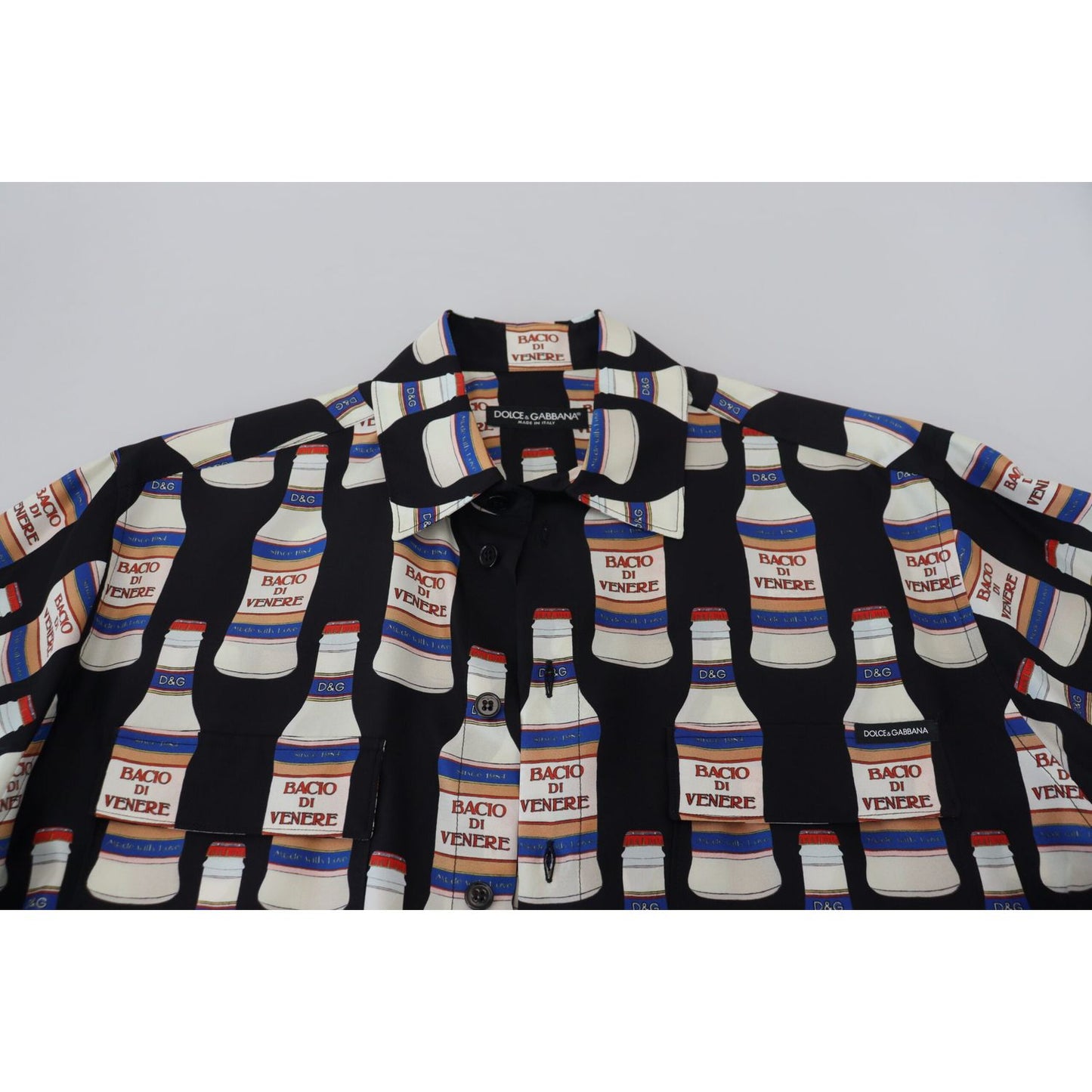 Dolce & Gabbana Elegant Silk Casual Long Sleeve Shirt Dolce & Gabbana Black