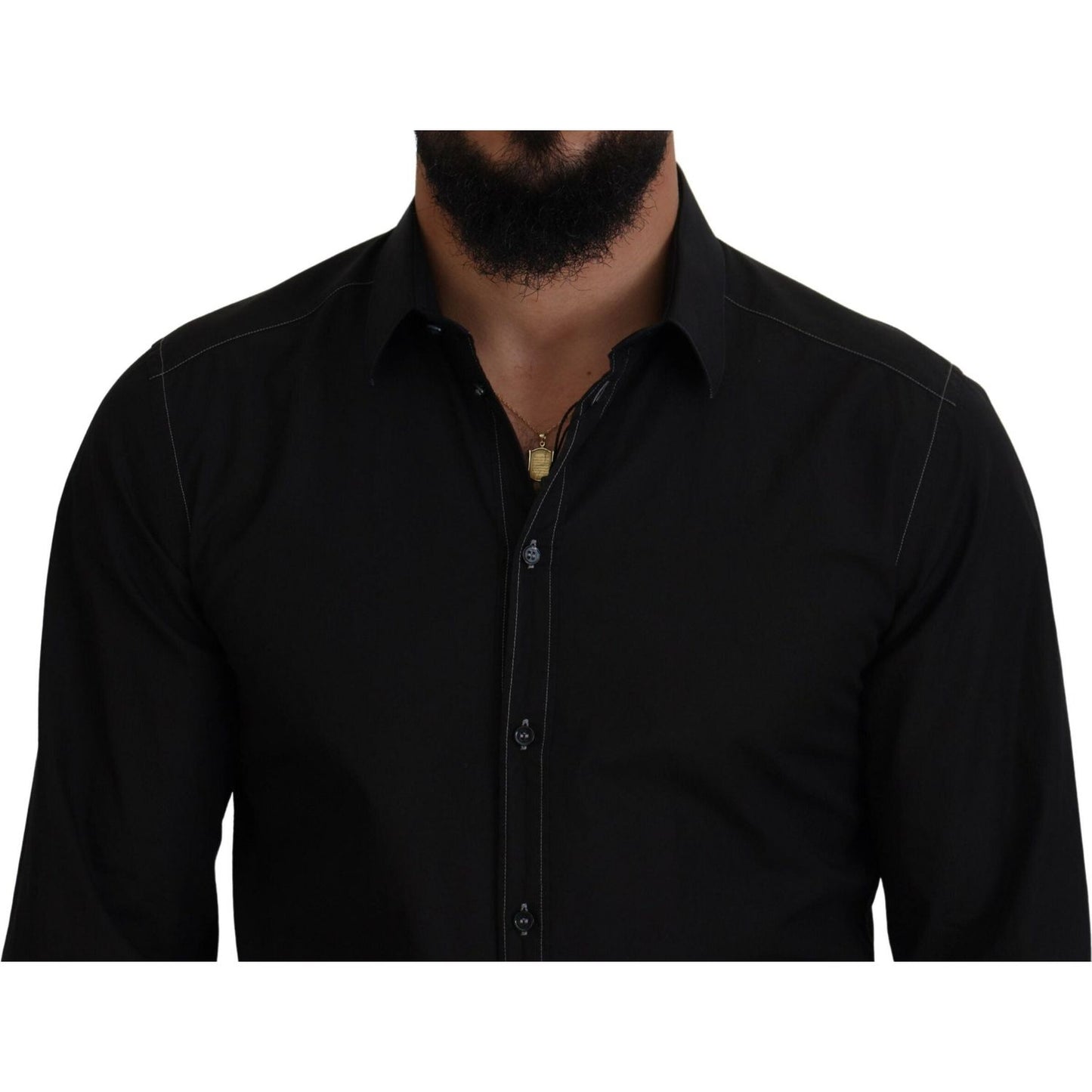 Dolce & Gabbana Elegant Black Formal Cotton Shirt Dolce & Gabbana Black