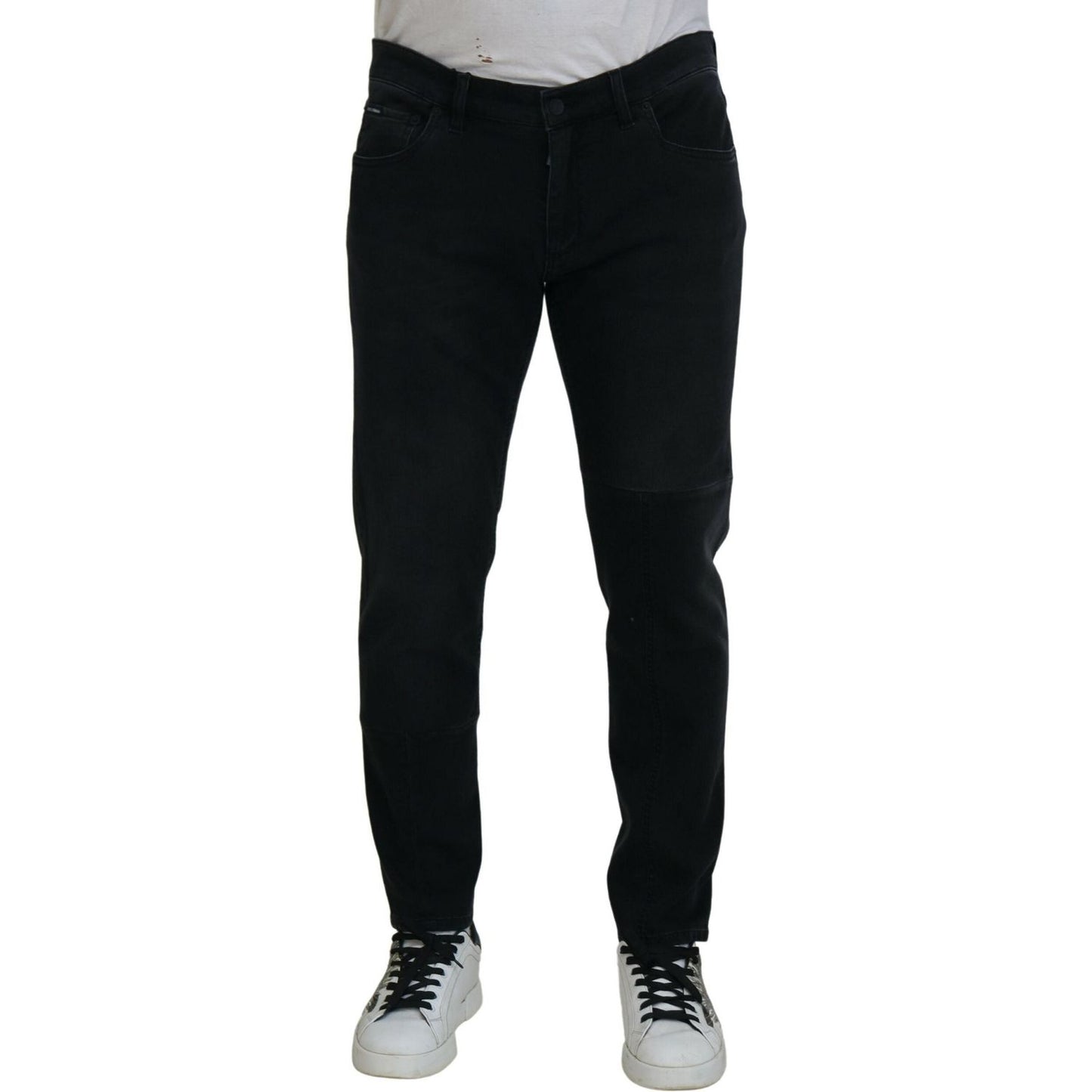 Dolce & Gabbana Chic Black Skinny Denim Jeans Dolce & Gabbana Gray