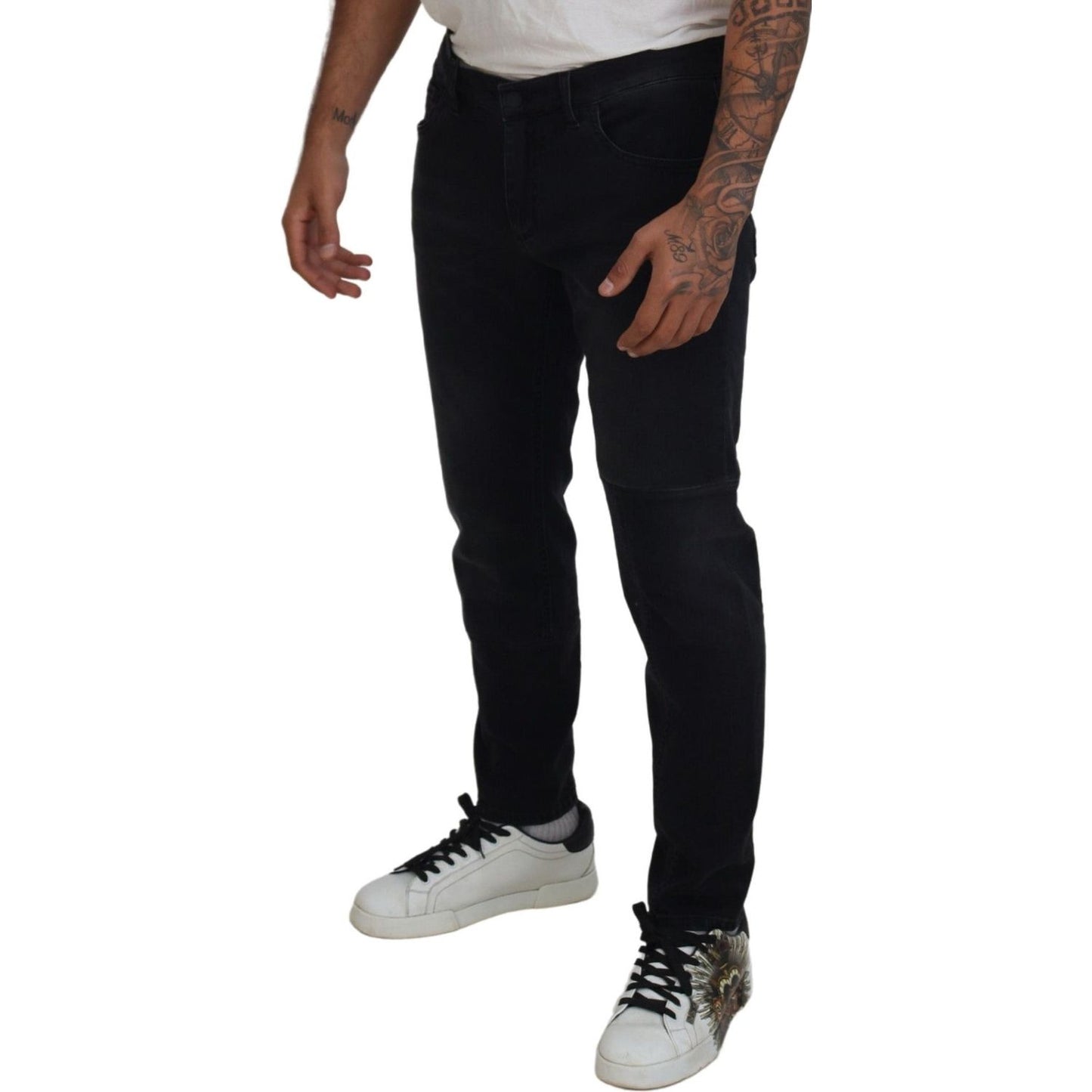 Dolce & Gabbana Chic Black Skinny Denim Jeans Dolce & Gabbana Dark Gray