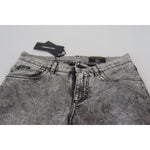 Dolce & Gabbana Grey Washed Cotton Slim Fit Men Denim Jeans PAN74729-44