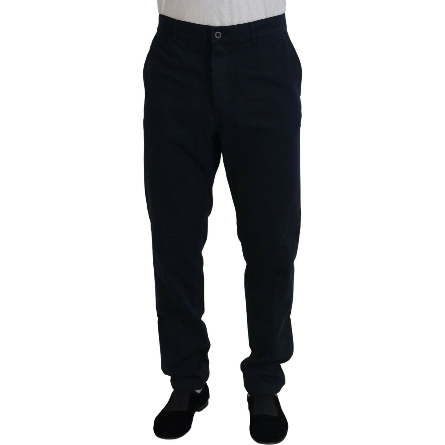 Dolce & Gabbana Elegant Dress Chinos in Blue Dolce & Gabbana Black