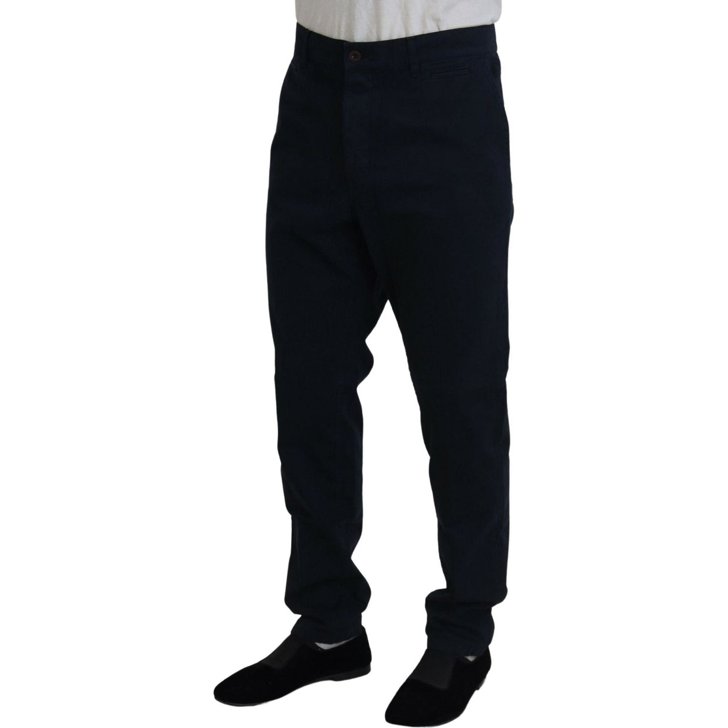 Dolce & Gabbana Elegant Dress Chinos in Blue Dolce & Gabbana Black