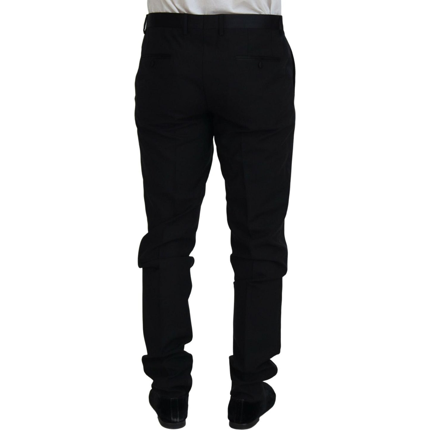 Dolce & Gabbana Elegant Black Dress Pants from Virgin Wool Blend Dolce & Gabbana Black
