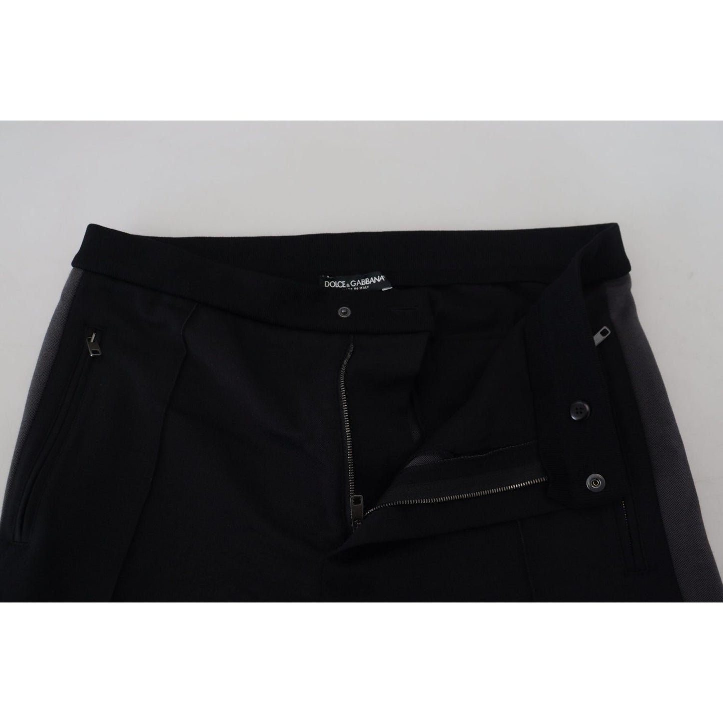 Dolce & Gabbana Elegant Black Jogger Pants in Luxe Wool Blend Dolce & Gabbana Black