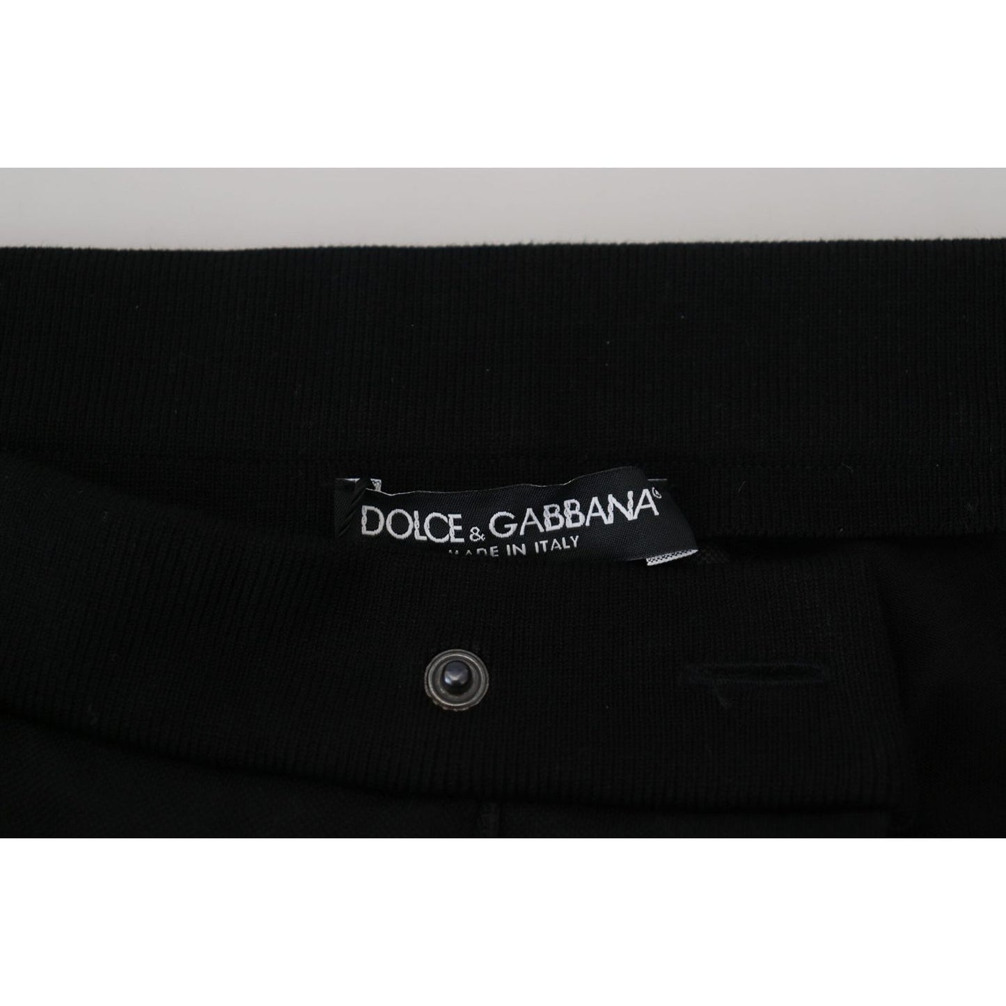 Dolce & Gabbana Elegant Black Jogger Pants in Luxe Wool Blend Dolce & Gabbana Black