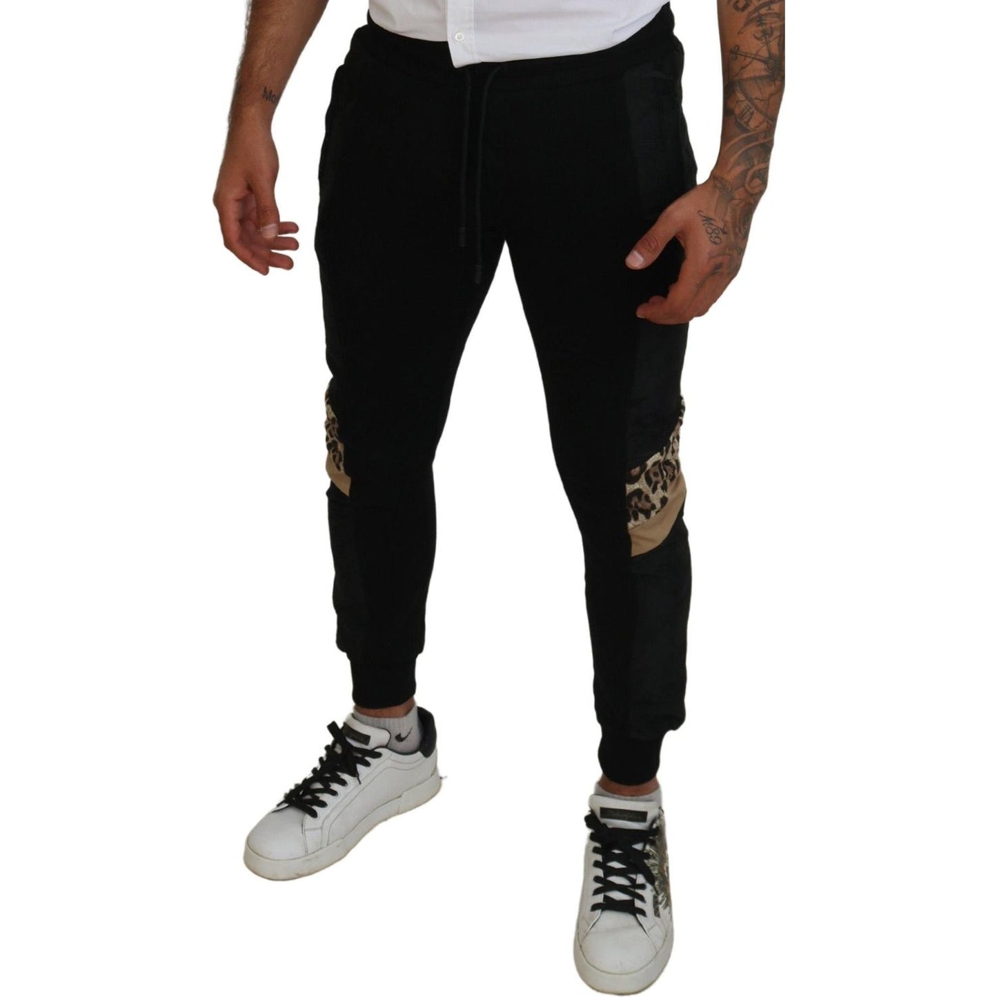 Dolce & Gabbana Elegant Black Jogger Pants for the Modern Man Dolce & Gabbana Dark Gray