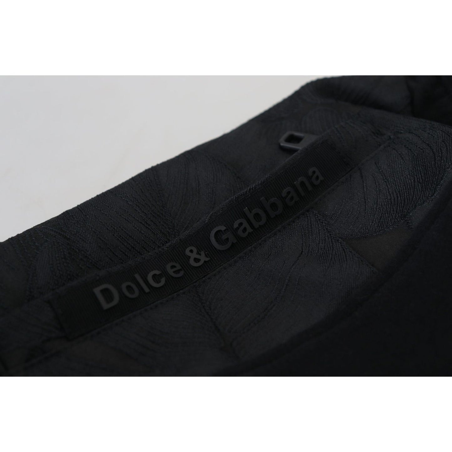 Dolce & Gabbana Elegant Black Jogger Pants for the Modern Man Dolce & Gabbana Light Gray