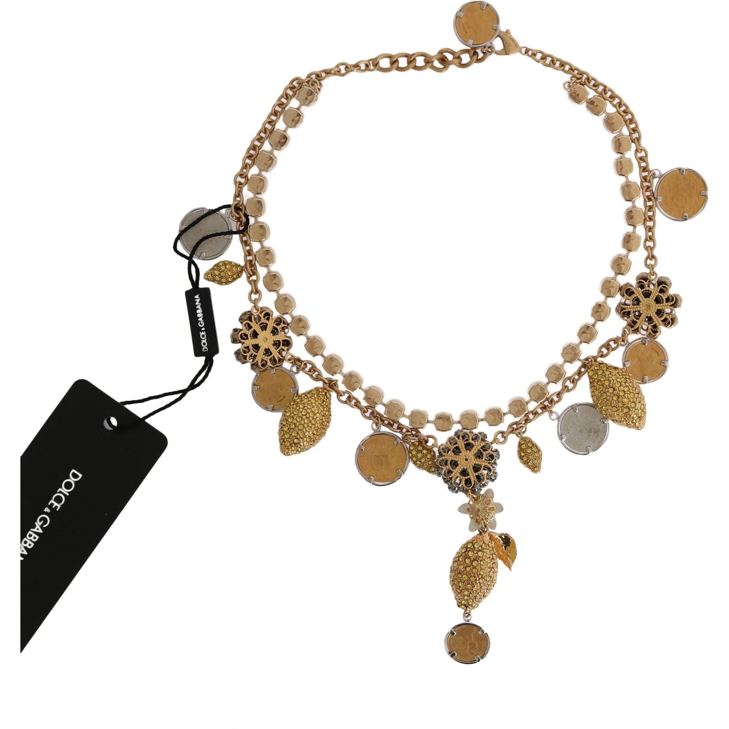 Dolce & Gabbana Elegant Gold-Plated Statement Necklace Dolce & Gabbana Rosy Brown