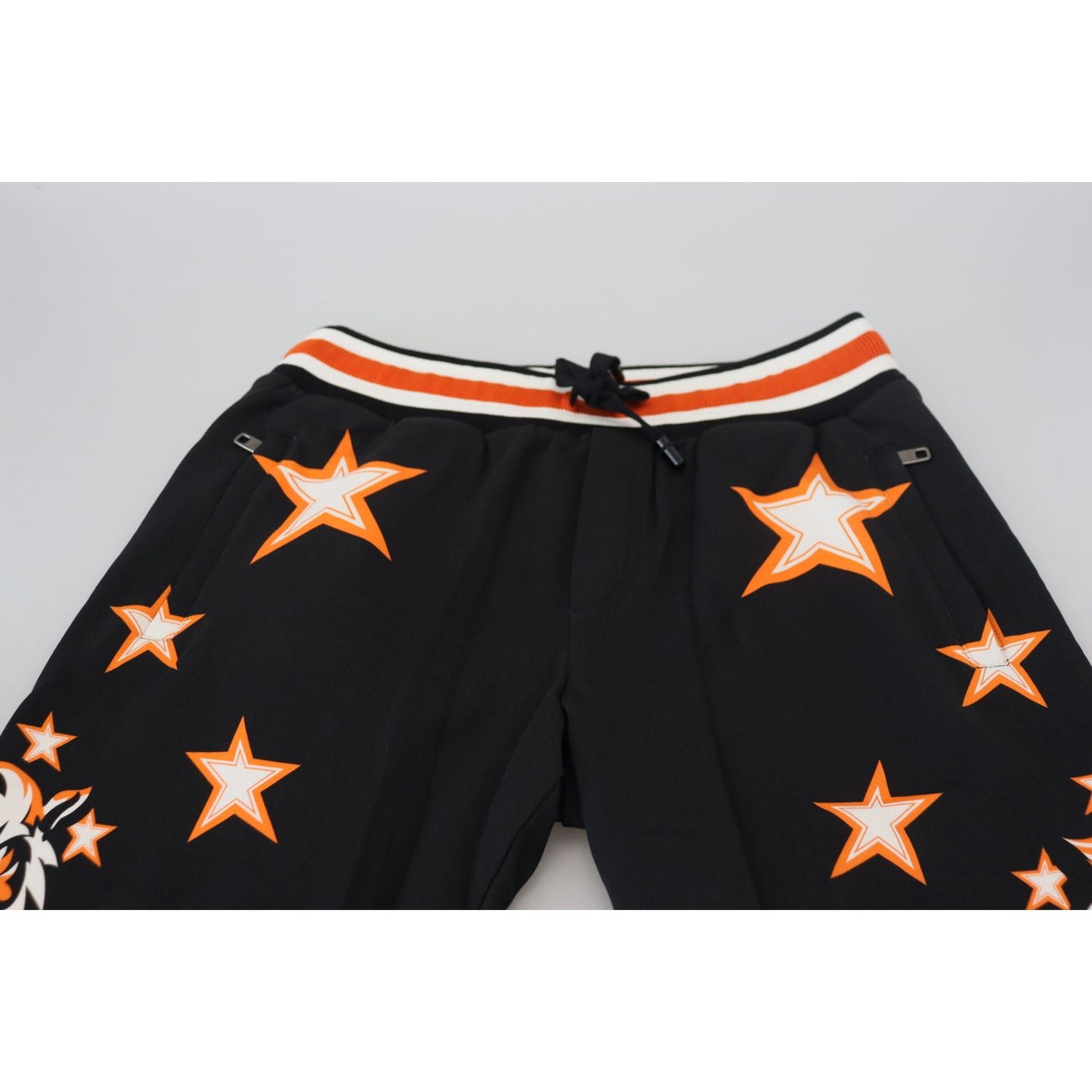 Dolce & Gabbana Elegant Black Star Casual Sweatpants Dolce & Gabbana Light Gray