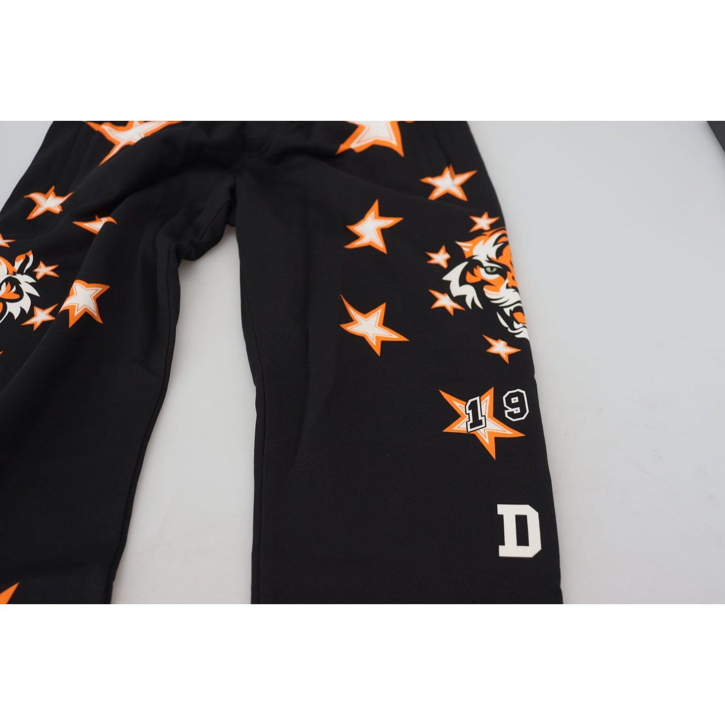 Dolce & Gabbana Elegant Black Star Casual Sweatpants Dolce & Gabbana Light Gray