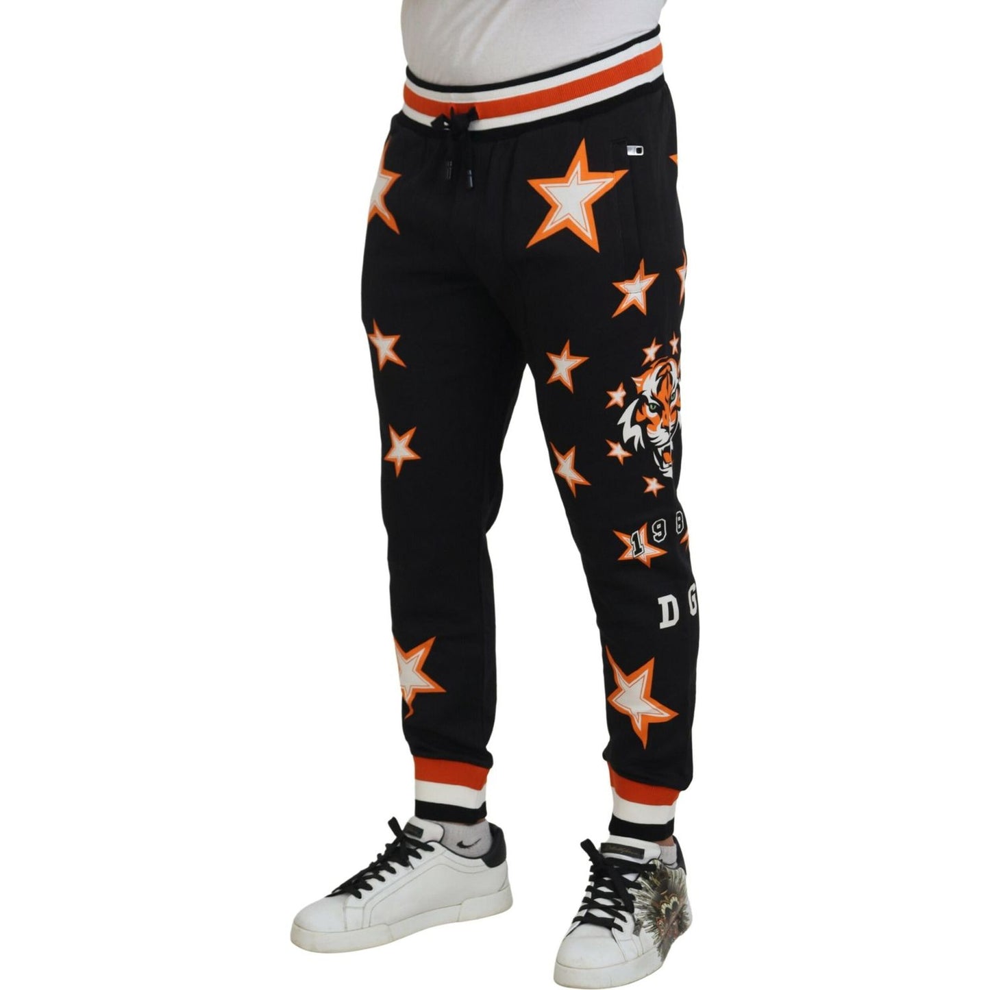 Dolce & Gabbana Elegant Black Star Casual Sweatpants Dolce & Gabbana Black
