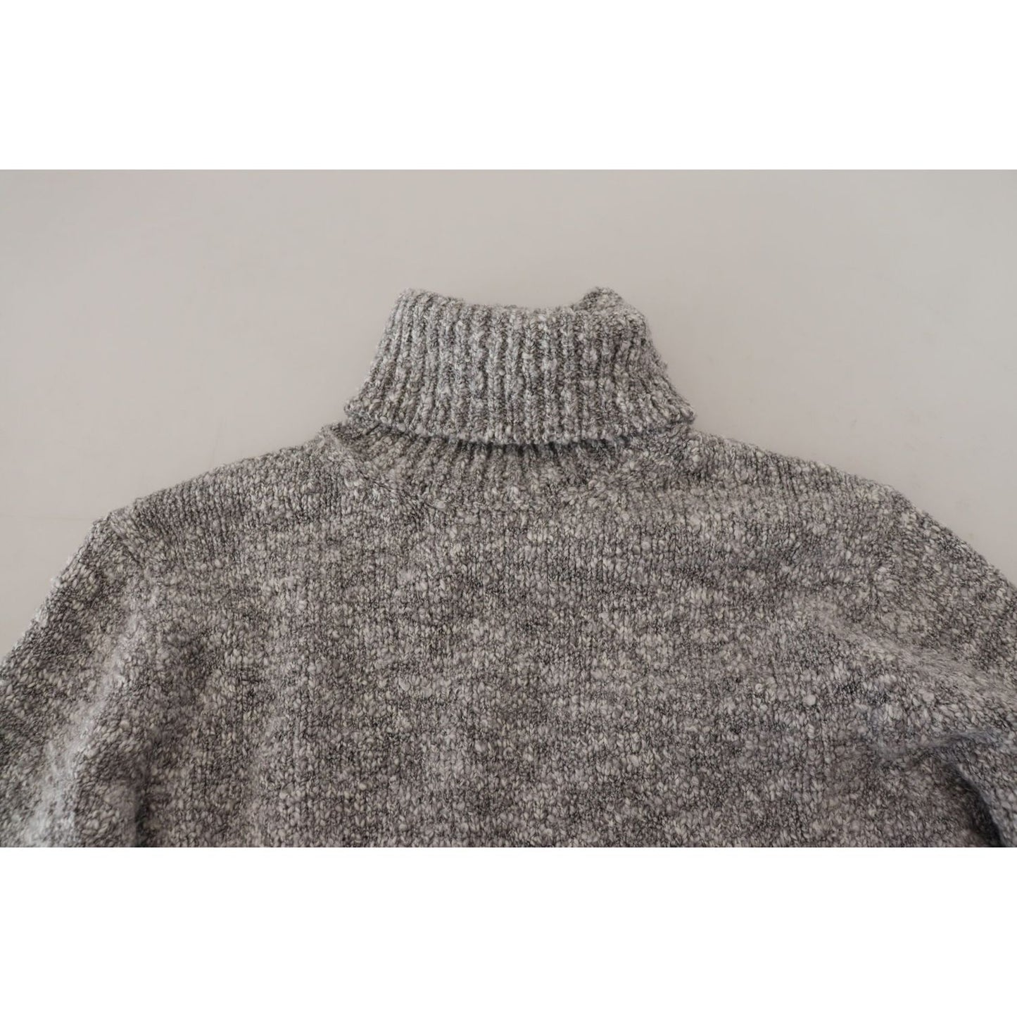 Dolce & Gabbana Elegant Gray Wool-Blend Turtleneck Sweater Dolce & Gabbana Rosy Brown