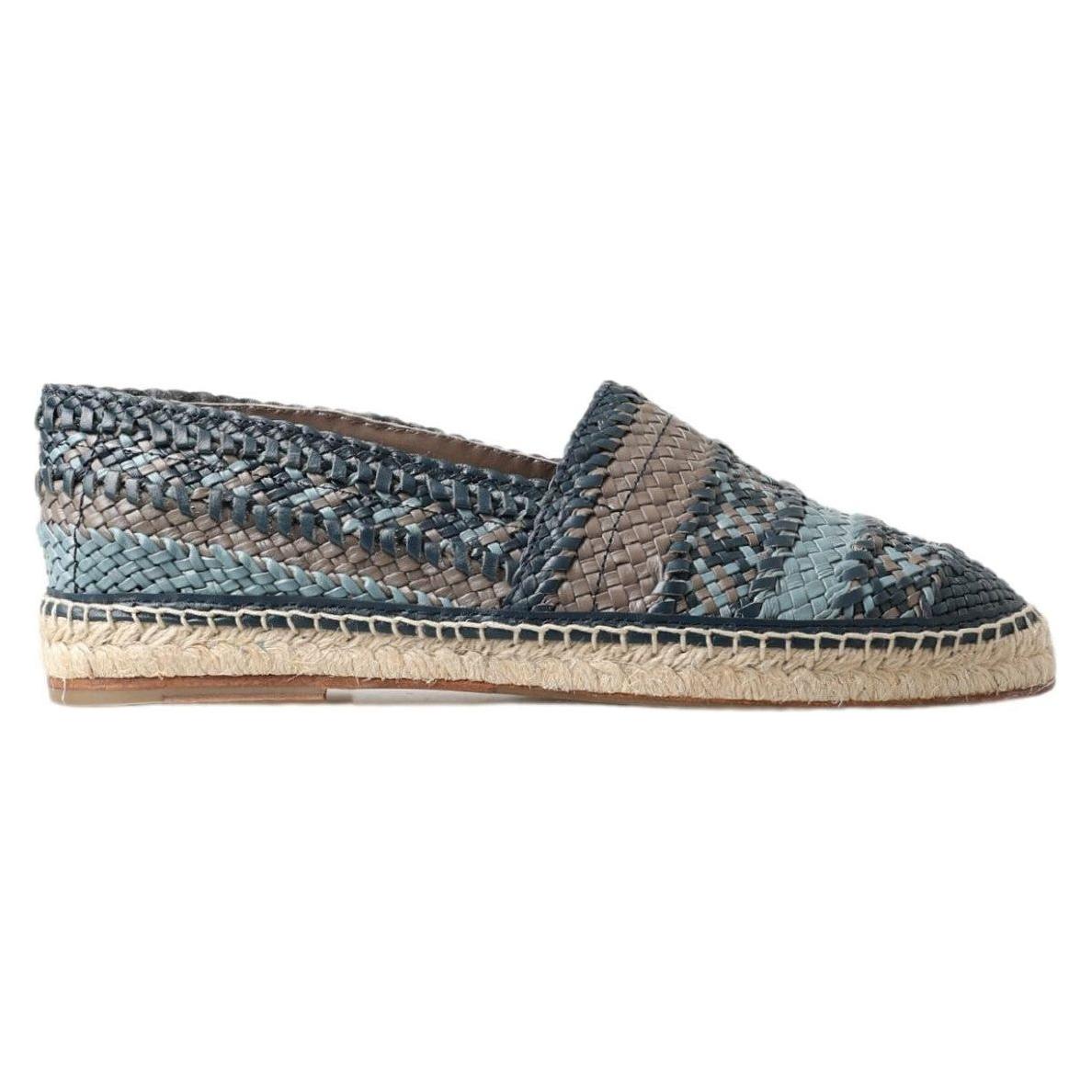 Dolce & Gabbana Sumptuous Woven Leather Espadrilles Dolce & Gabbana Dim Gray