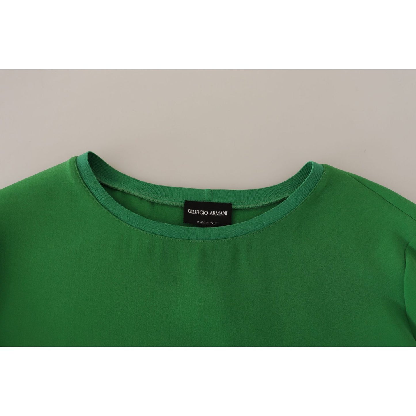 Armani Elegant Silk Long Sleeve Sweater in Lush Green Armani Dark Slate Gray