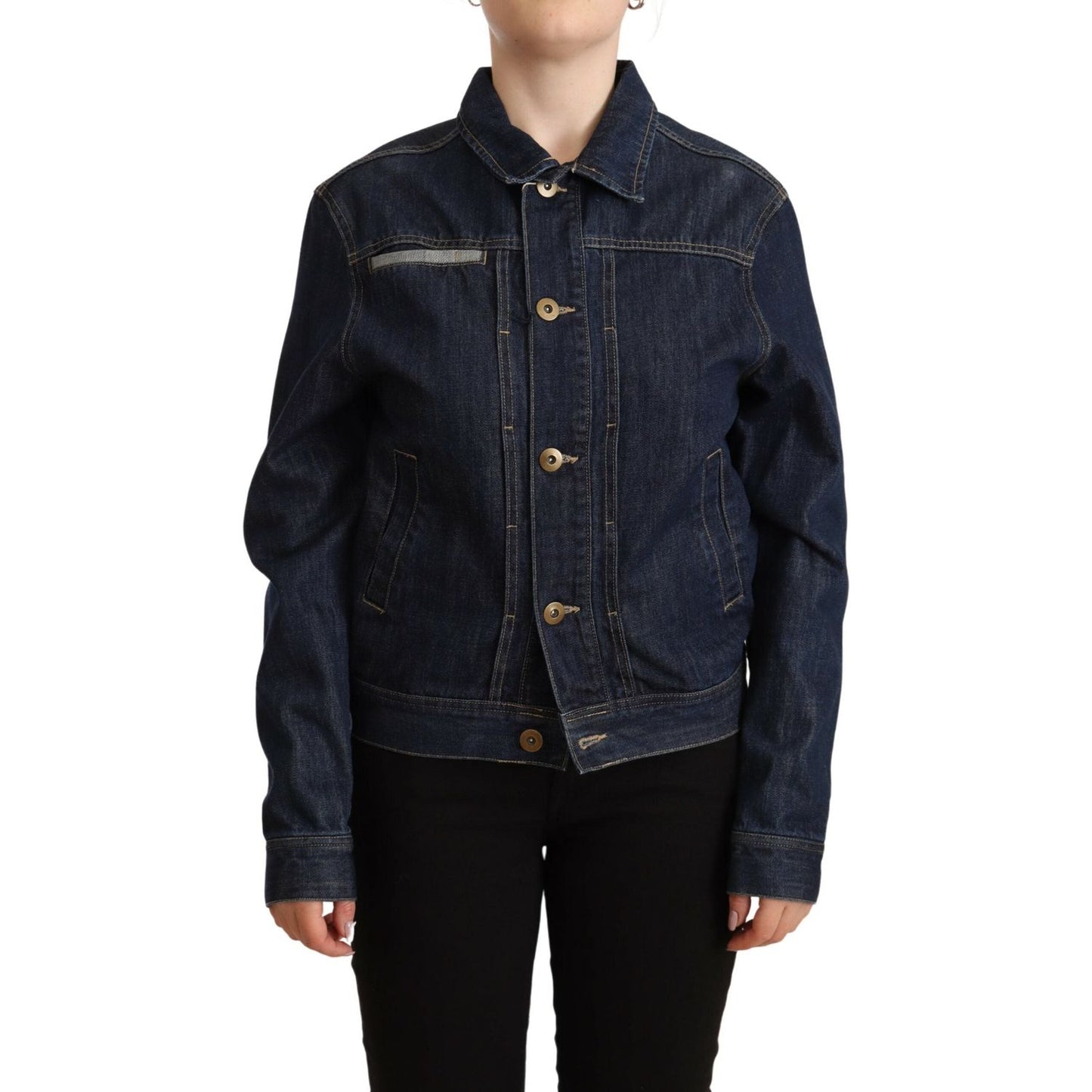 Master Coat Chic Dark Blue Denim Jacket Master Coat Black