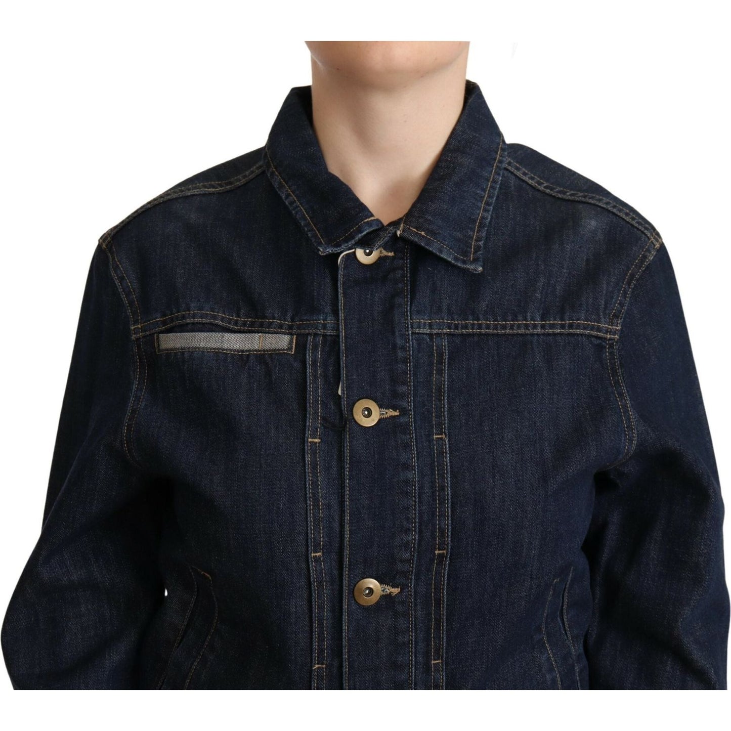 Master Coat Chic Dark Blue Denim Jacket Master Coat Black