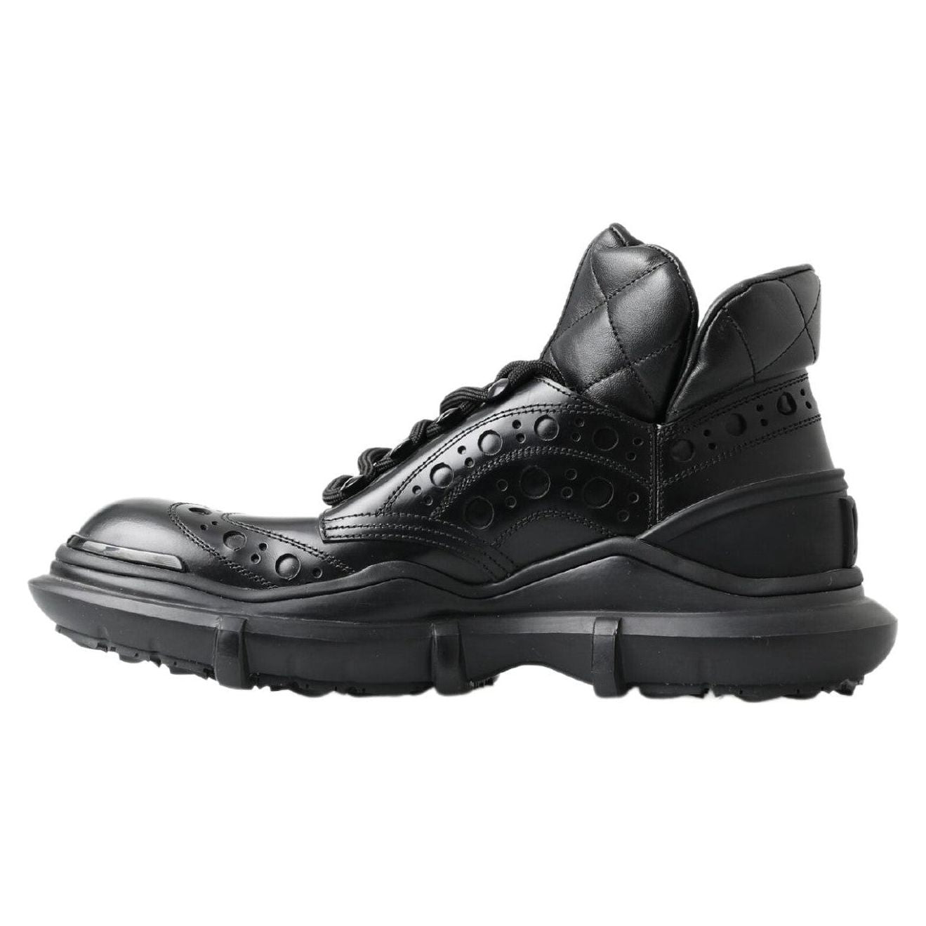 Dolce & Gabbana Elegant Black Leather Ankle Boots Dolce & Gabbana Dark Slate Gray