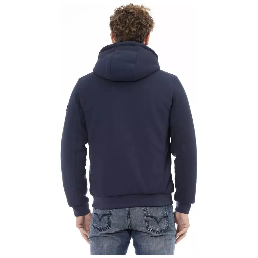 Baldinini Trend Blue Polyester Men Jacket Baldinini Trend Dark Slate Gray