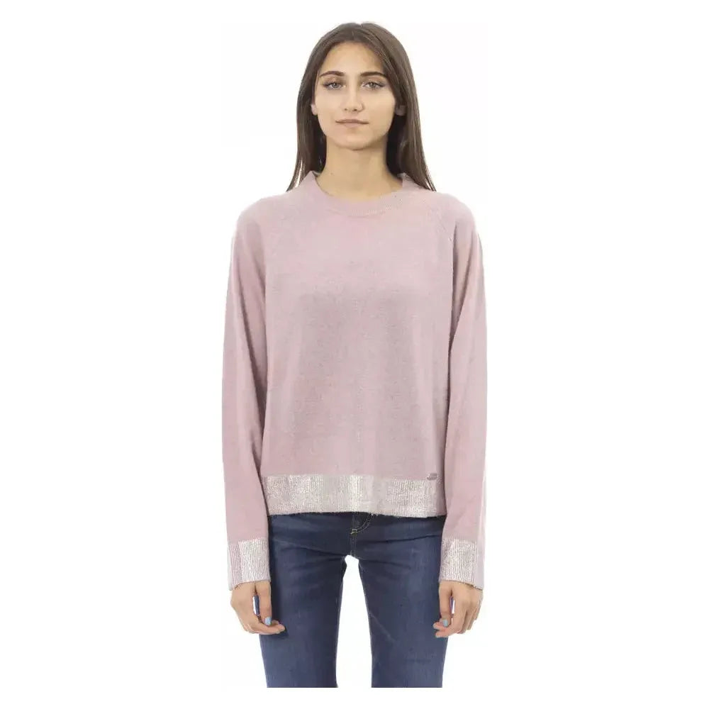 Baldinini Trend Multicolor Wool Women Sweater Baldinini Trend Gray