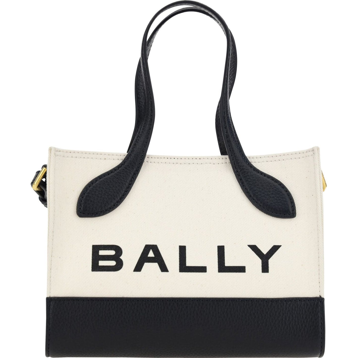 Bally Chic Contrast Mini Leather Handbag Bally Antique White