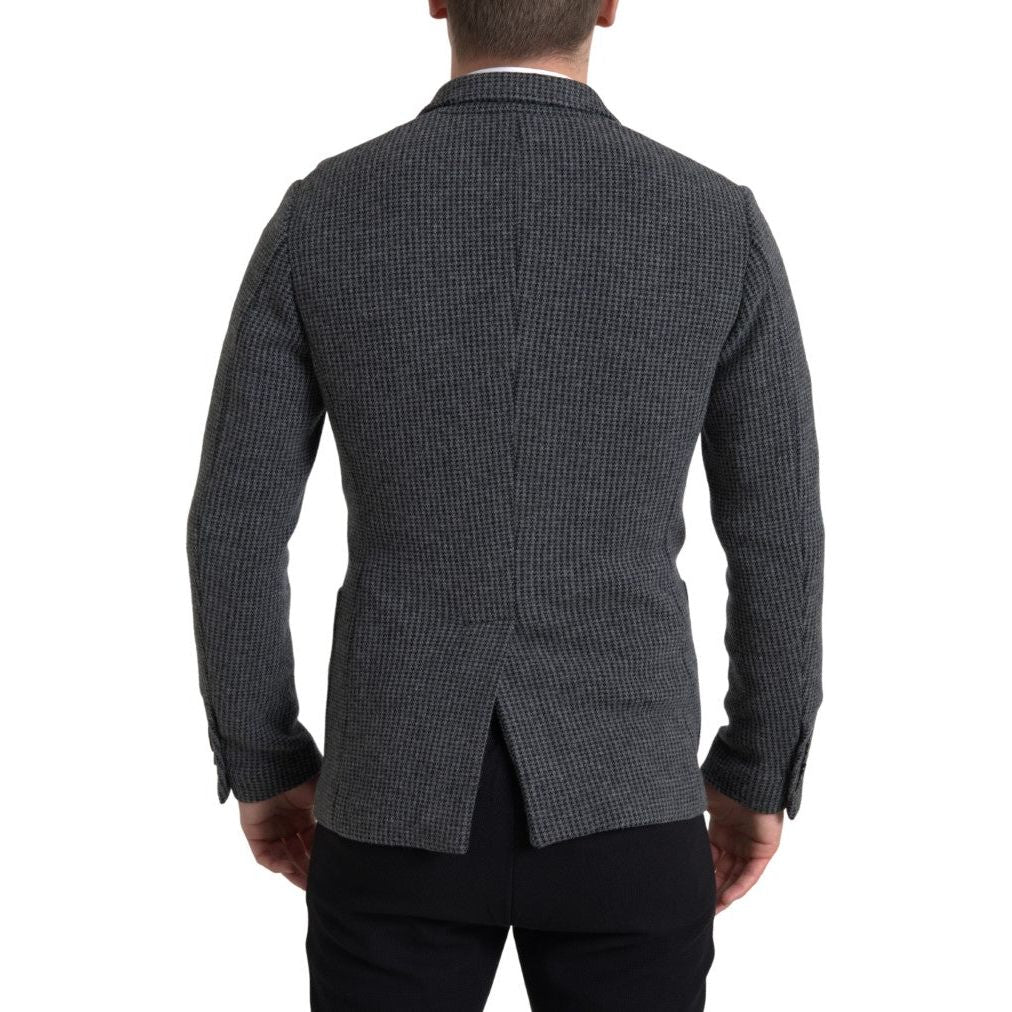 Dolce & Gabbana Elegant Slim Fit Cashmere Blazer Dolce & Gabbana Dark Slate Gray