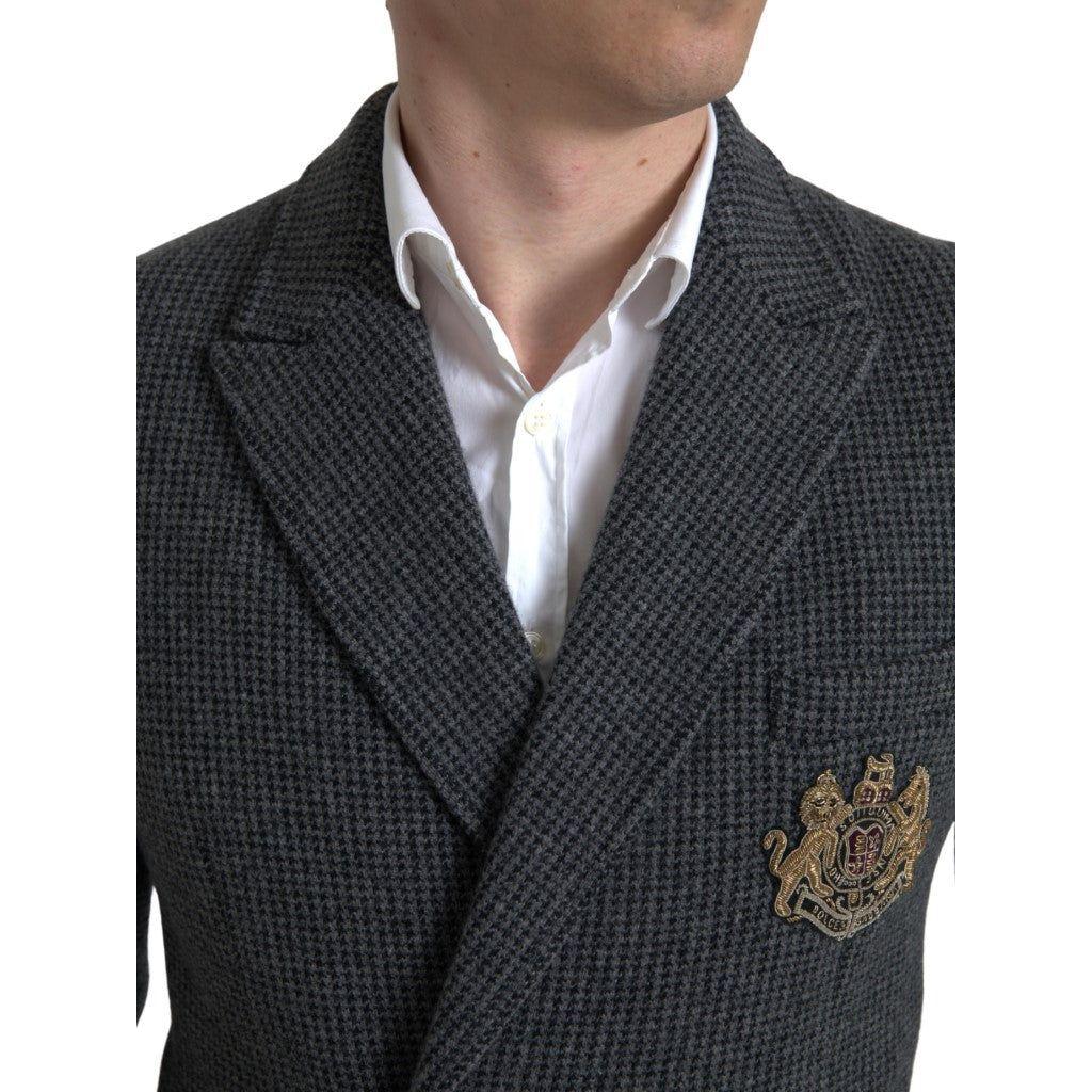 Dolce & Gabbana Elegant Slim Fit Cashmere Blazer Dolce & Gabbana Dark Slate Gray