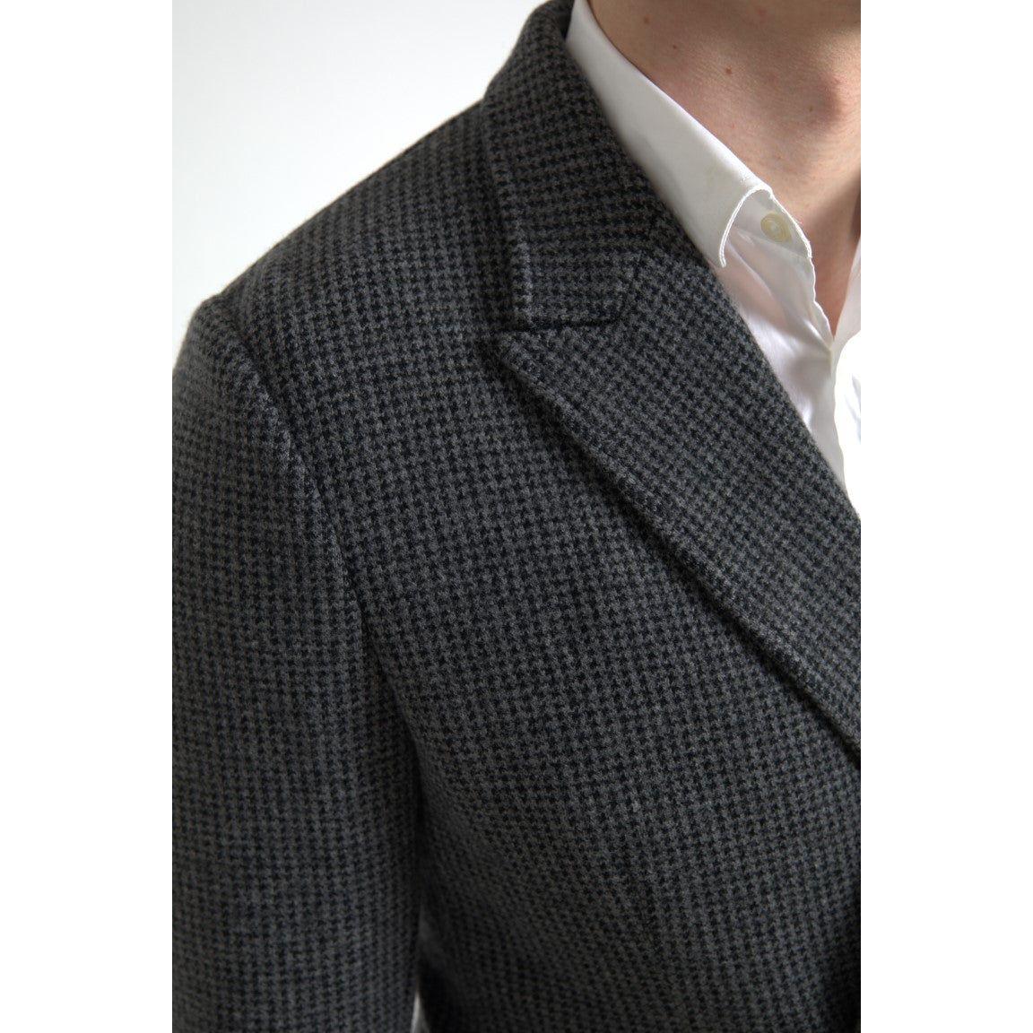 Dolce & Gabbana Elegant Slim Fit Cashmere Blazer Dolce & Gabbana Dark Slate Gray