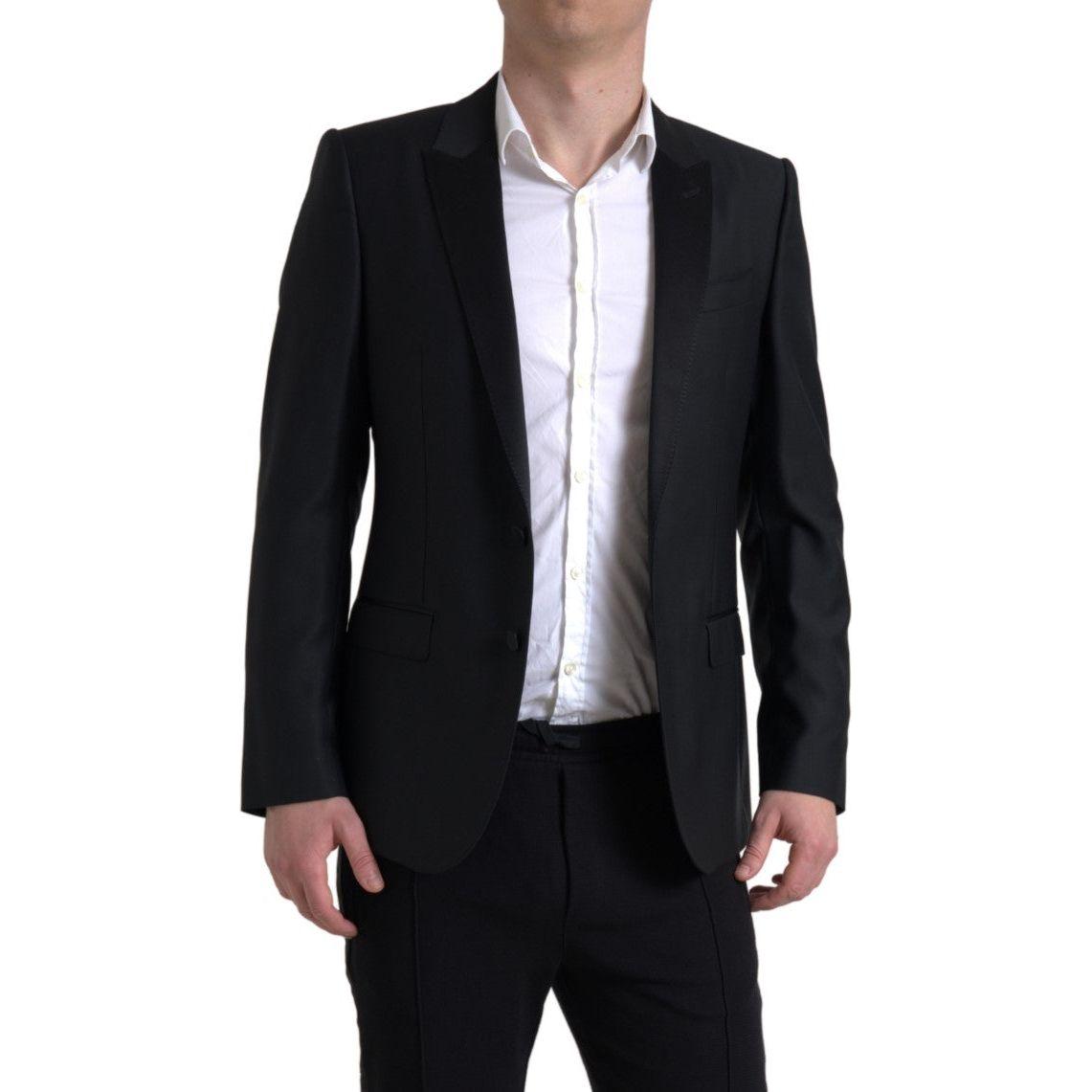 Dolce & Gabbana Exquisite Slim Fit Wool-Blend Blazer Dolce & Gabbana Gray